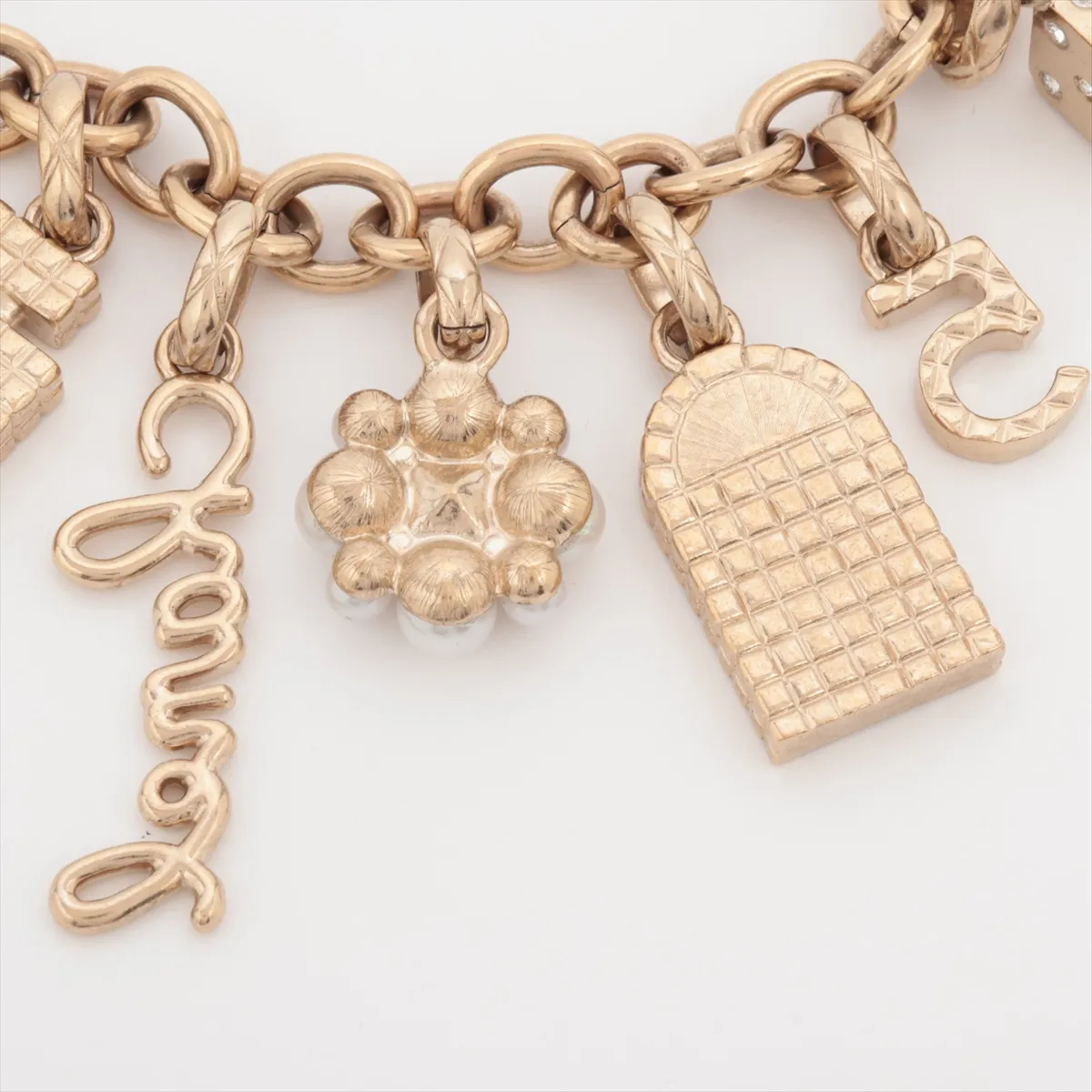Cocomark Icon B21P Bracelet GP x Rhinestone x Fake Pearl Gold — view 3
