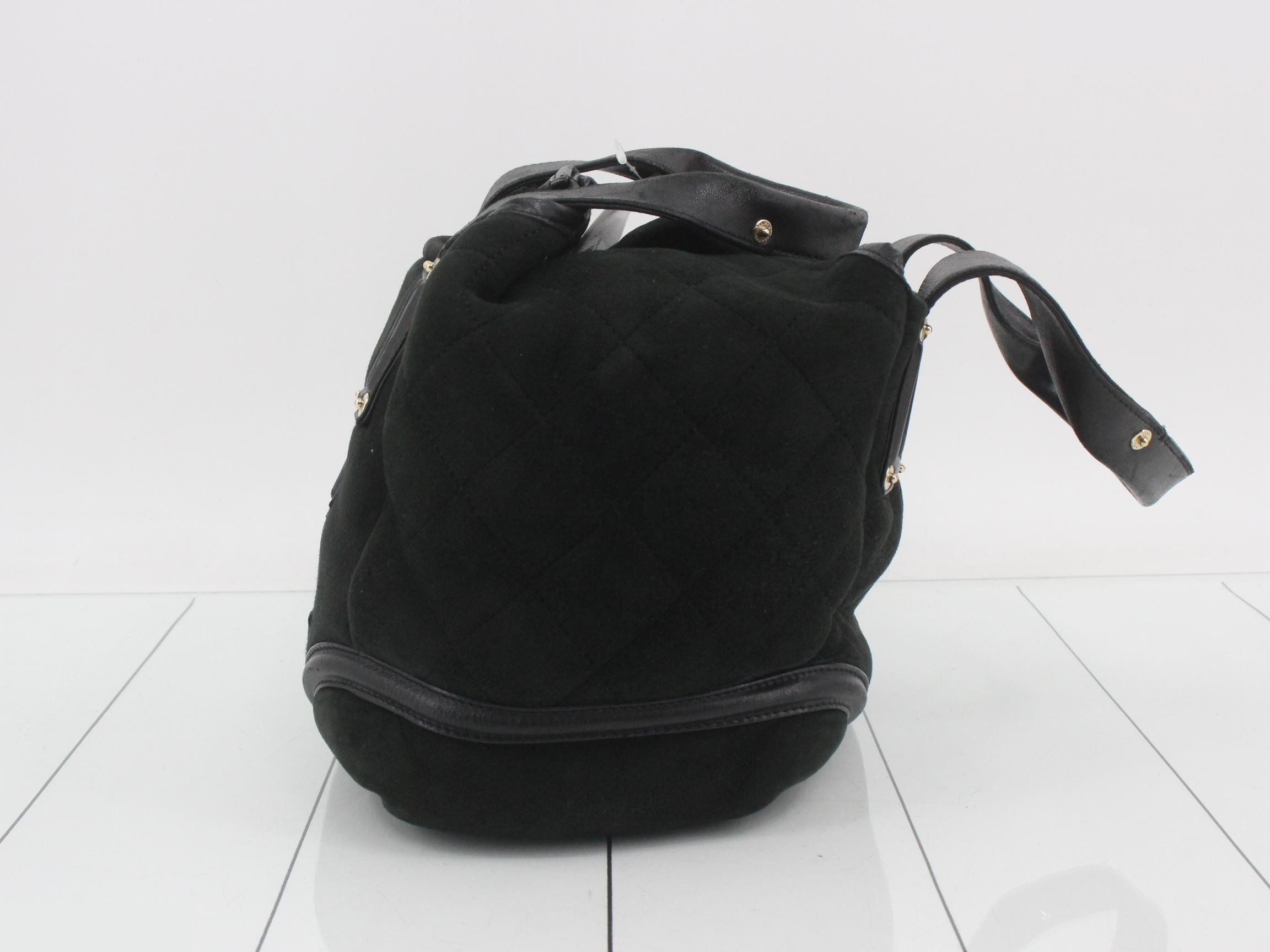 Suede (bag) / Handbag / Sheepskin / Black / Gold — view 3