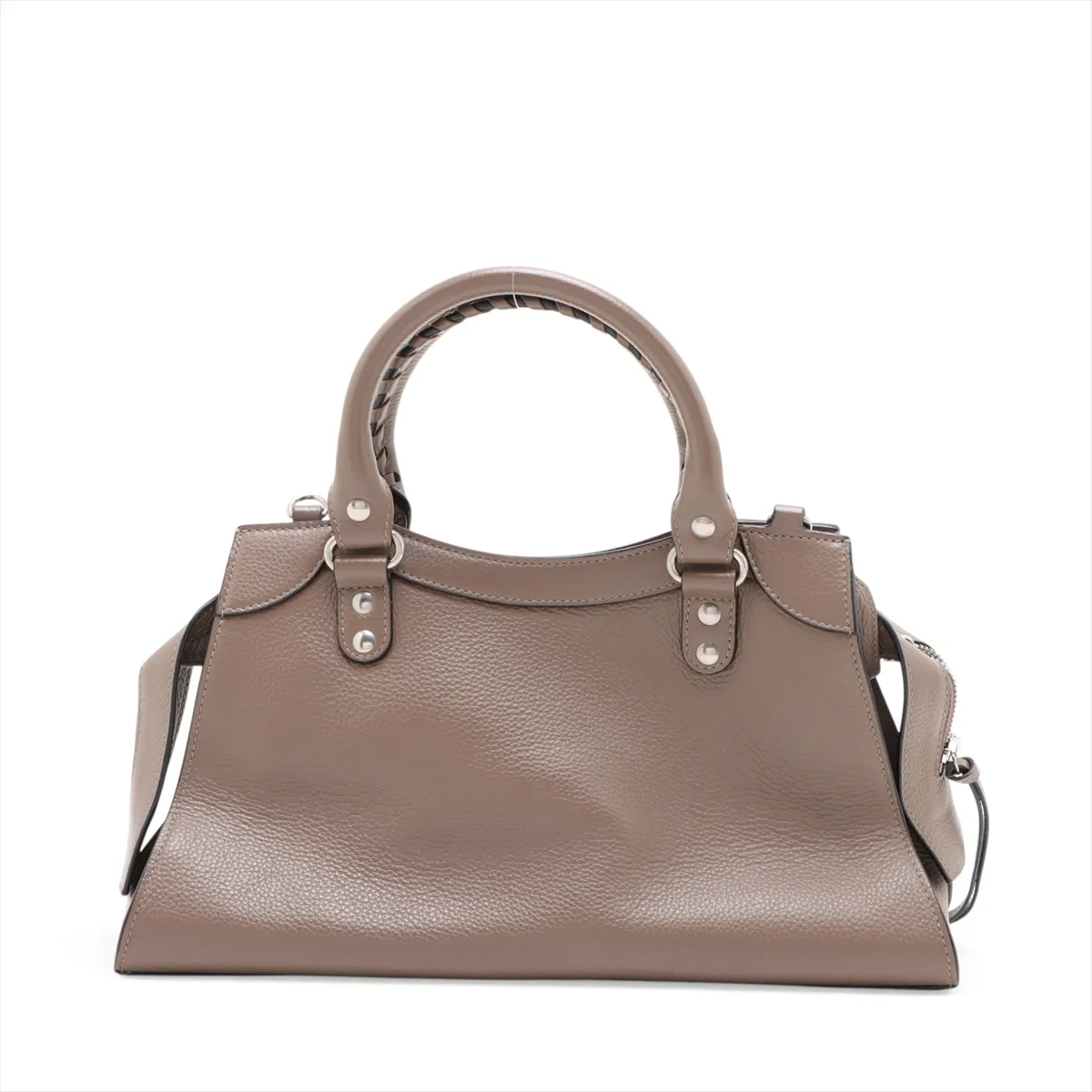Neoclassic Leather 2-Way Handbag, Brown, 638521 — view 2