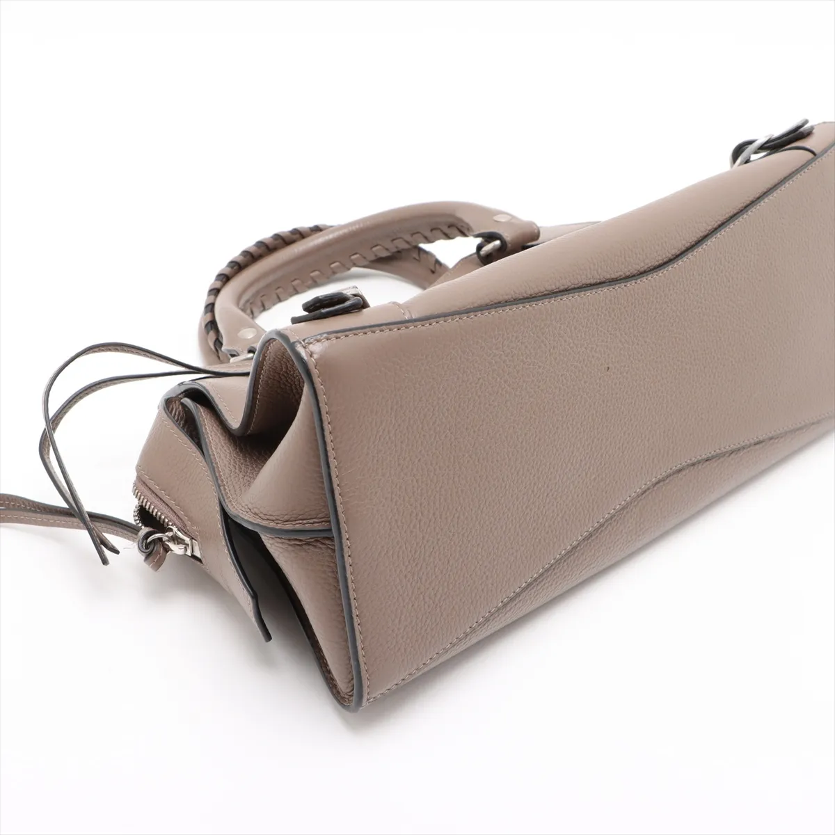 Neoclassic Leather 2-Way Handbag, Brown, 638521 — view 4