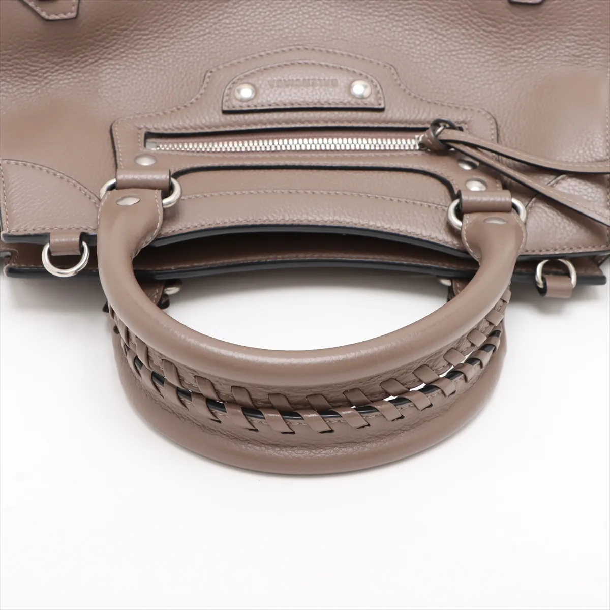 Neoclassic Leather 2-Way Handbag, Brown, 638521 — view 5