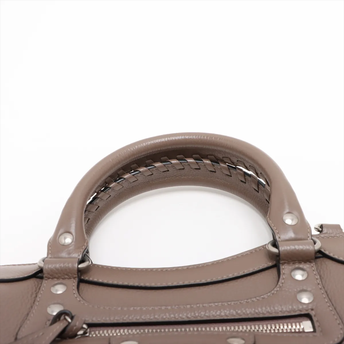 Neoclassic Leather 2-Way Handbag, Brown, 638521 — view 6