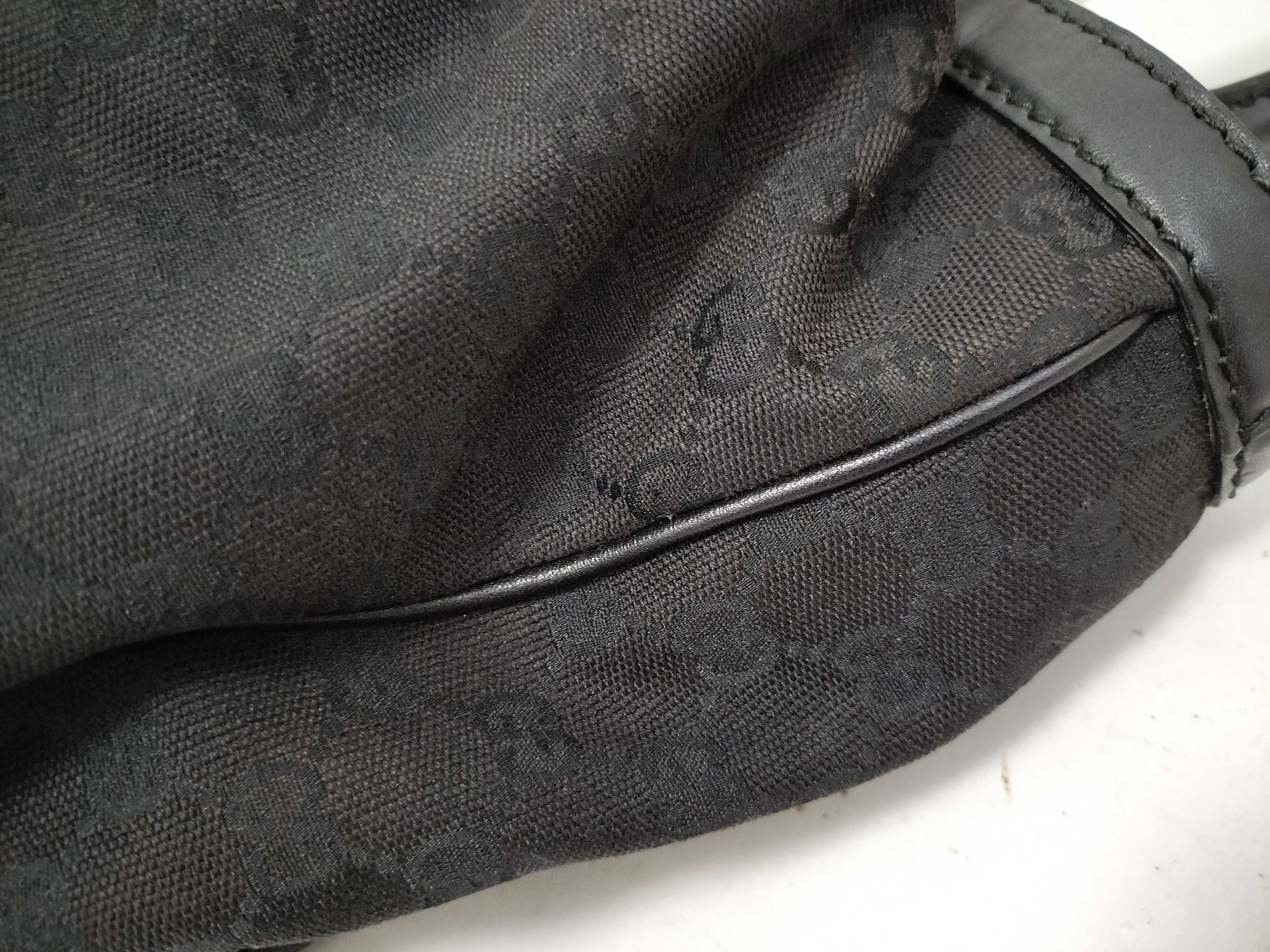 GG Canvas Gucci Sukey Handbag GG Canvas Black Leather 296835 Tote Bag — view 13