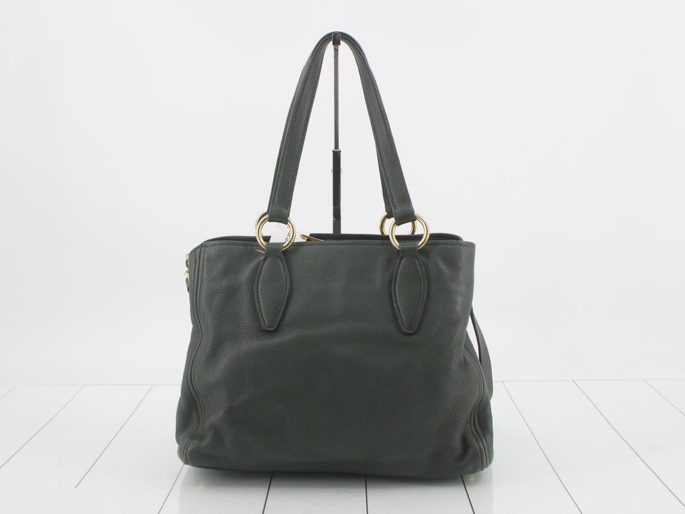 Leather tote bag, 2-way bag, with shoulder strap. — view 2
