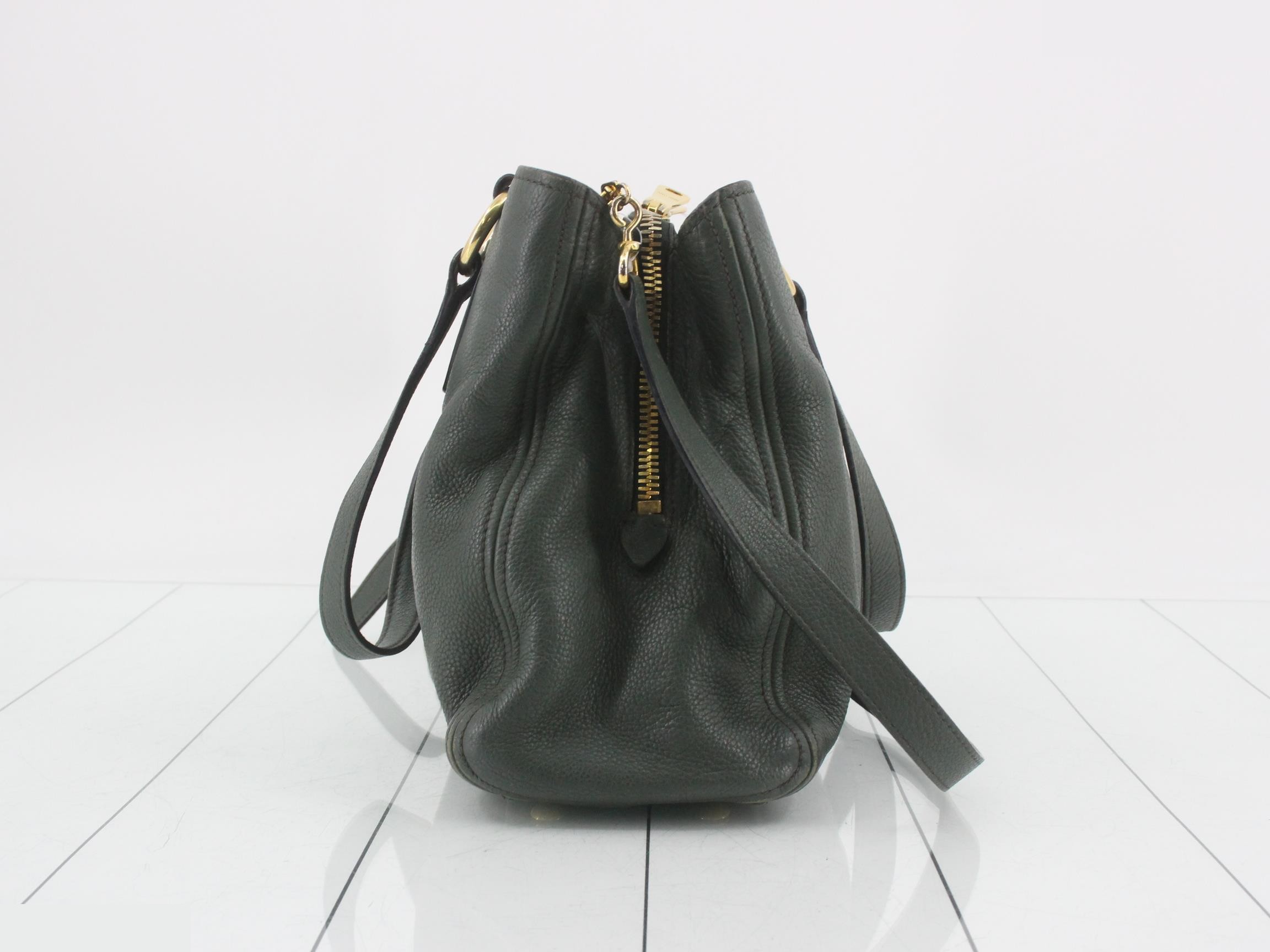 Leather tote bag, 2-way bag, with shoulder strap. — view 4