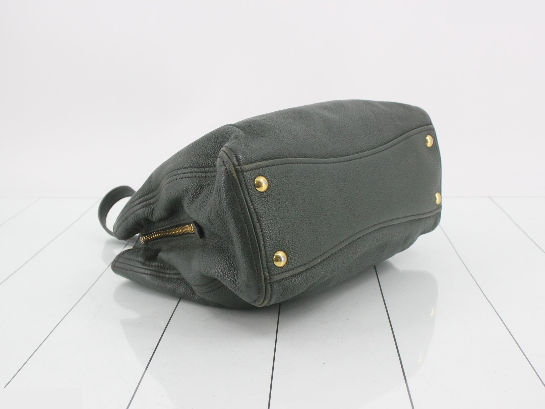 Leather tote bag, 2-way bag, with shoulder strap. — view 5