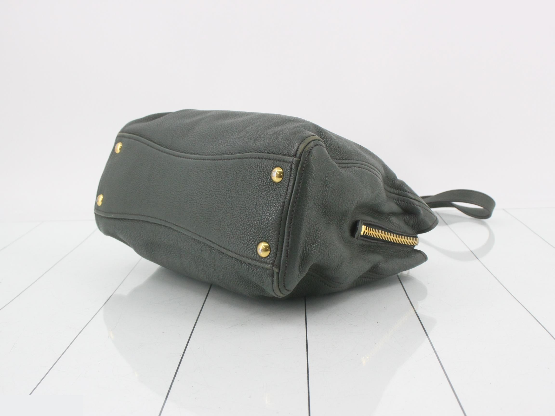 Leather tote bag, 2-way bag, with shoulder strap. — view 6