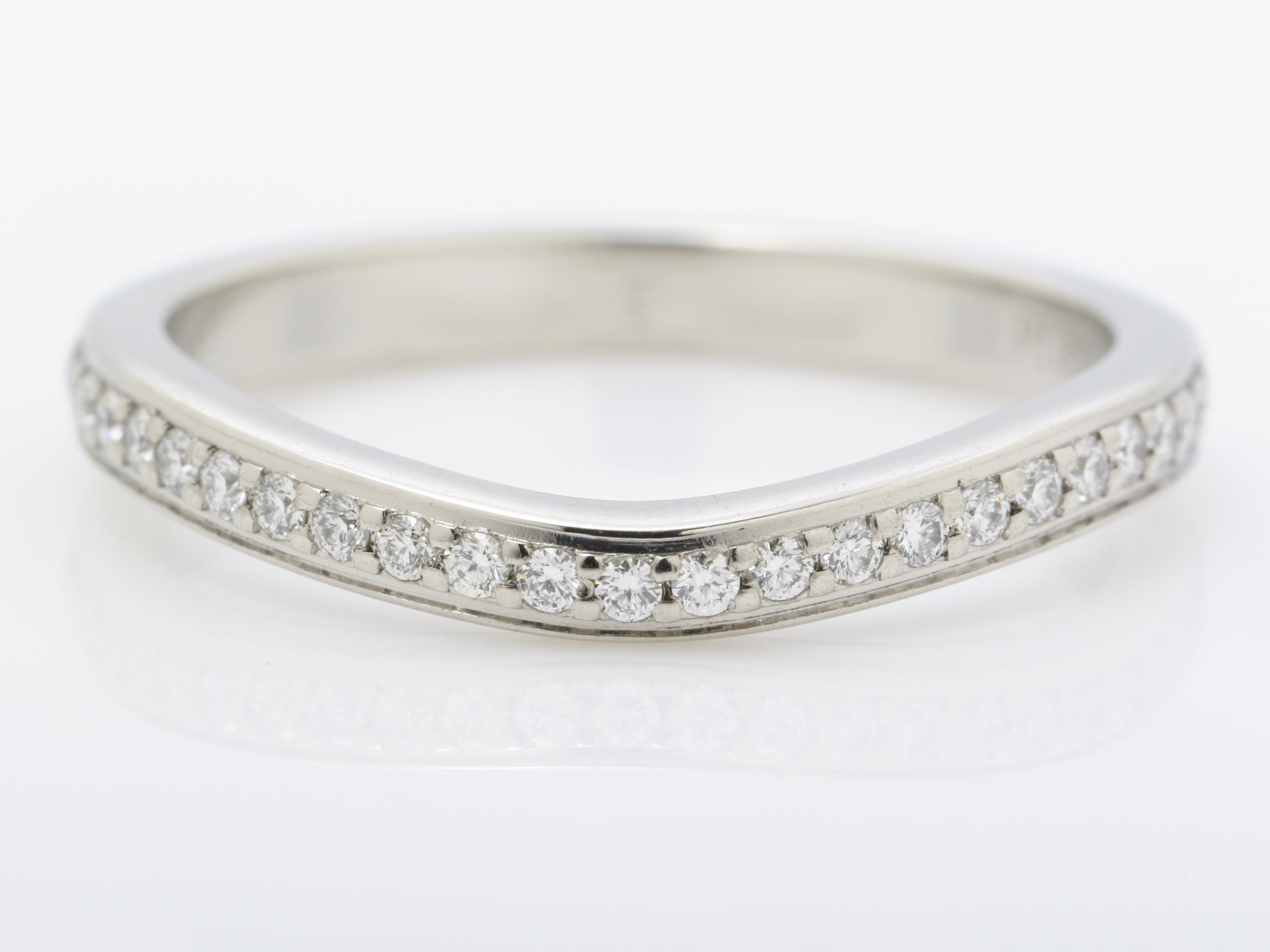 Ballerina ring, diamond, size #46, Pt950, 2.8g — view 2