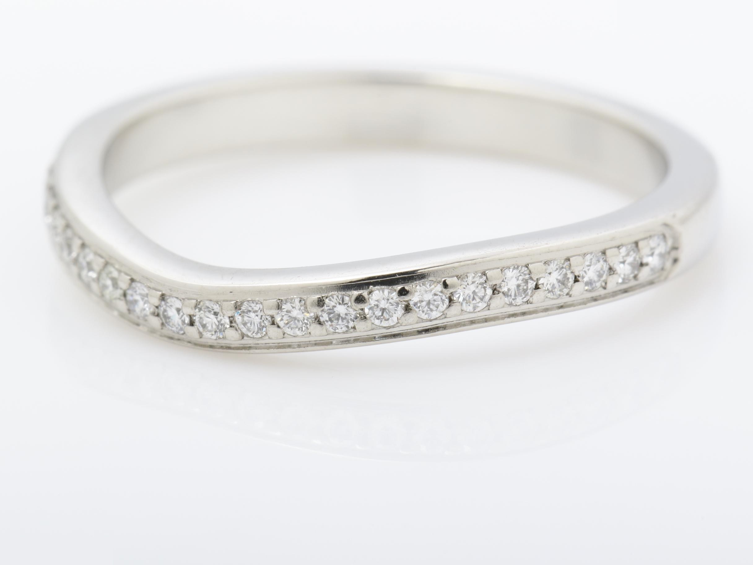 Ballerina ring, diamond, size #46, Pt950, 2.8g — view 3