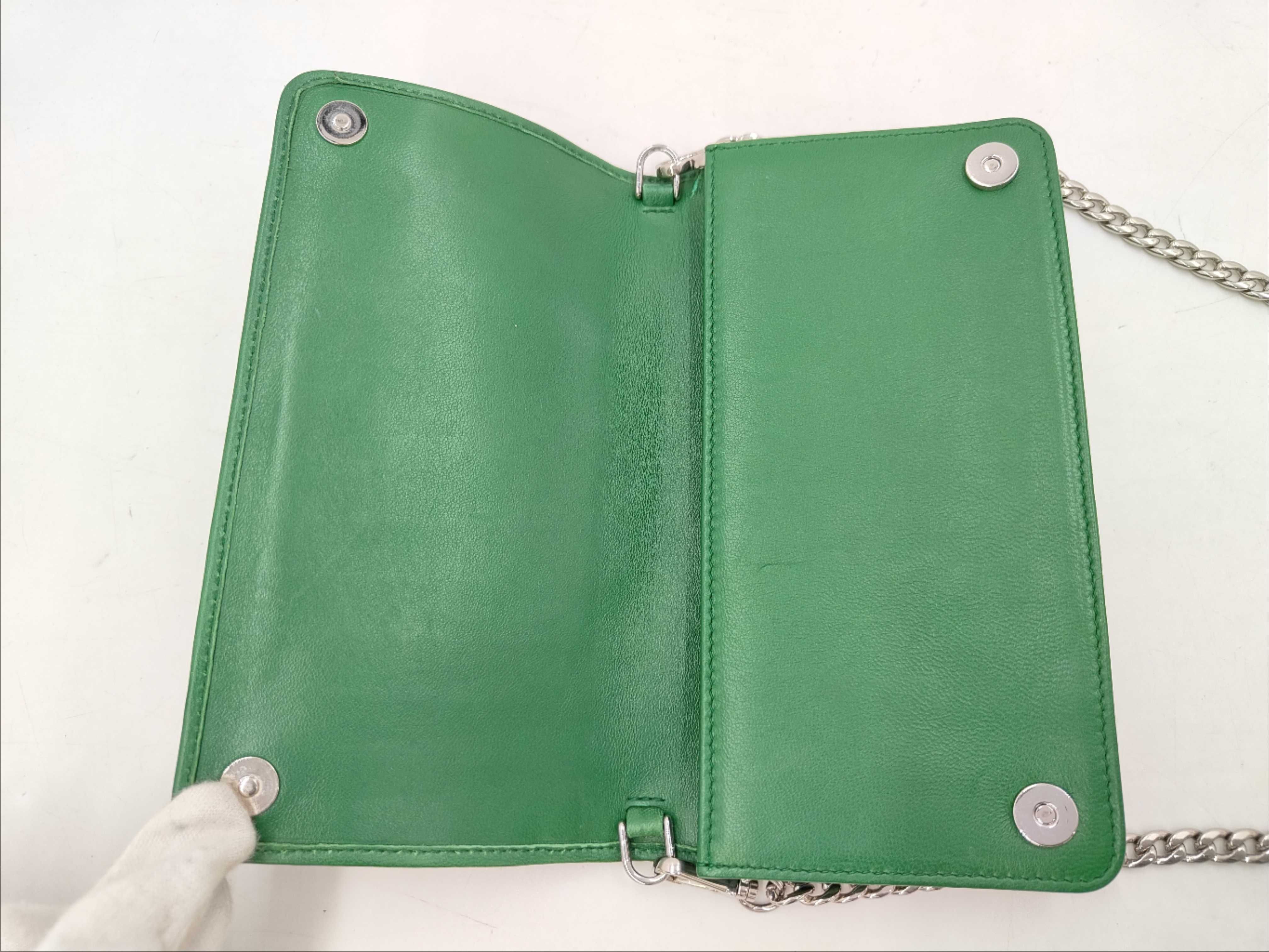 Nappa Leather Gaufre Chain Wallet Cross Bag Wallet — view 8