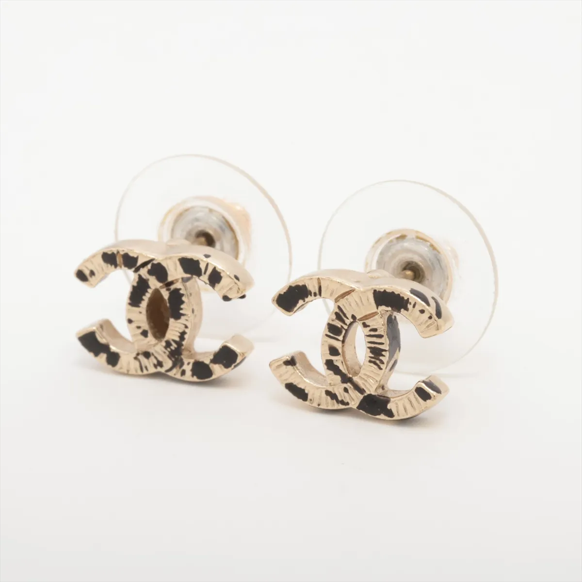 Coco Mark A13B Earrings (Pair) GP Black x Gold — view 3