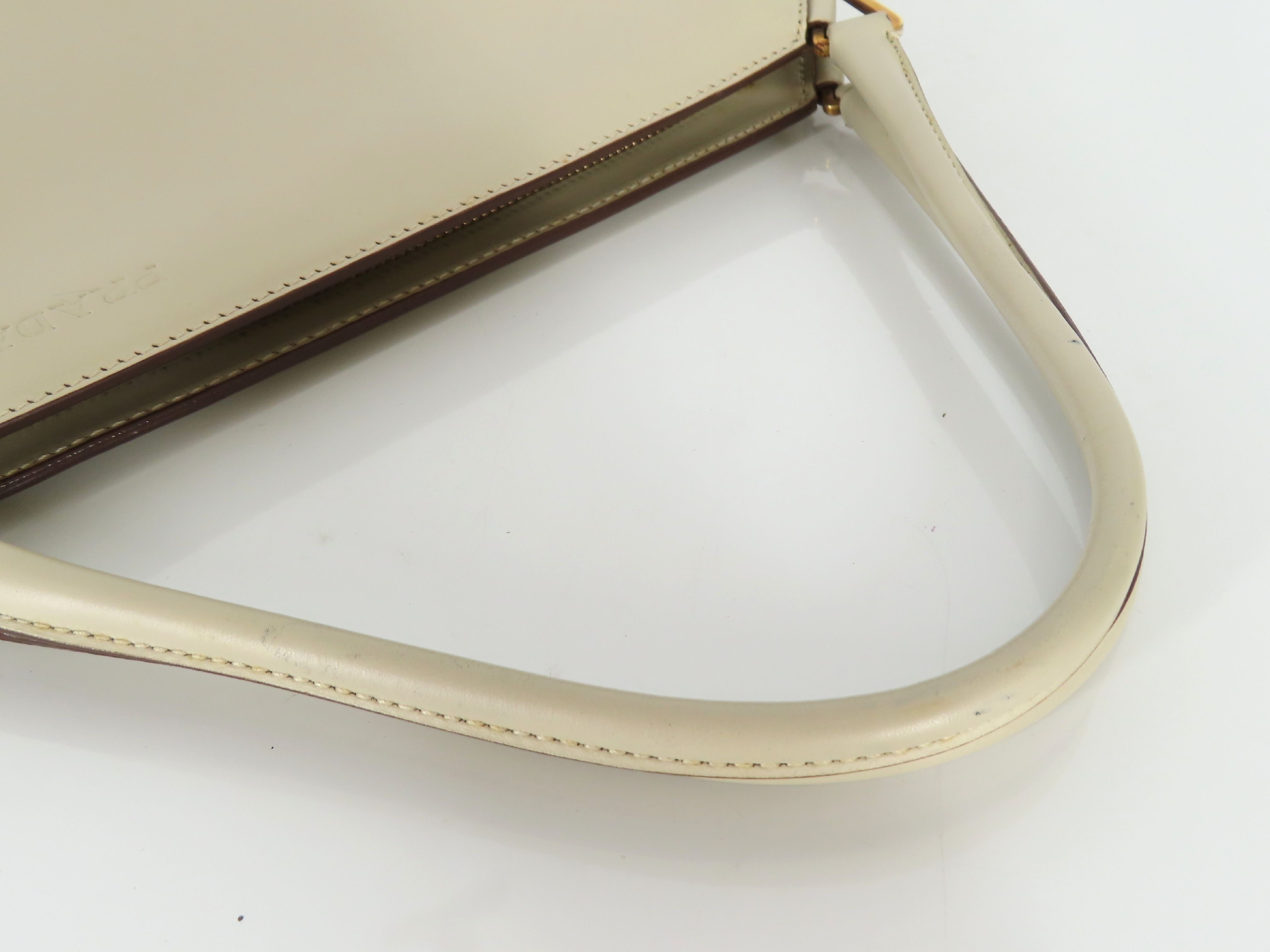 handbag, leather, beige handbag — view 3