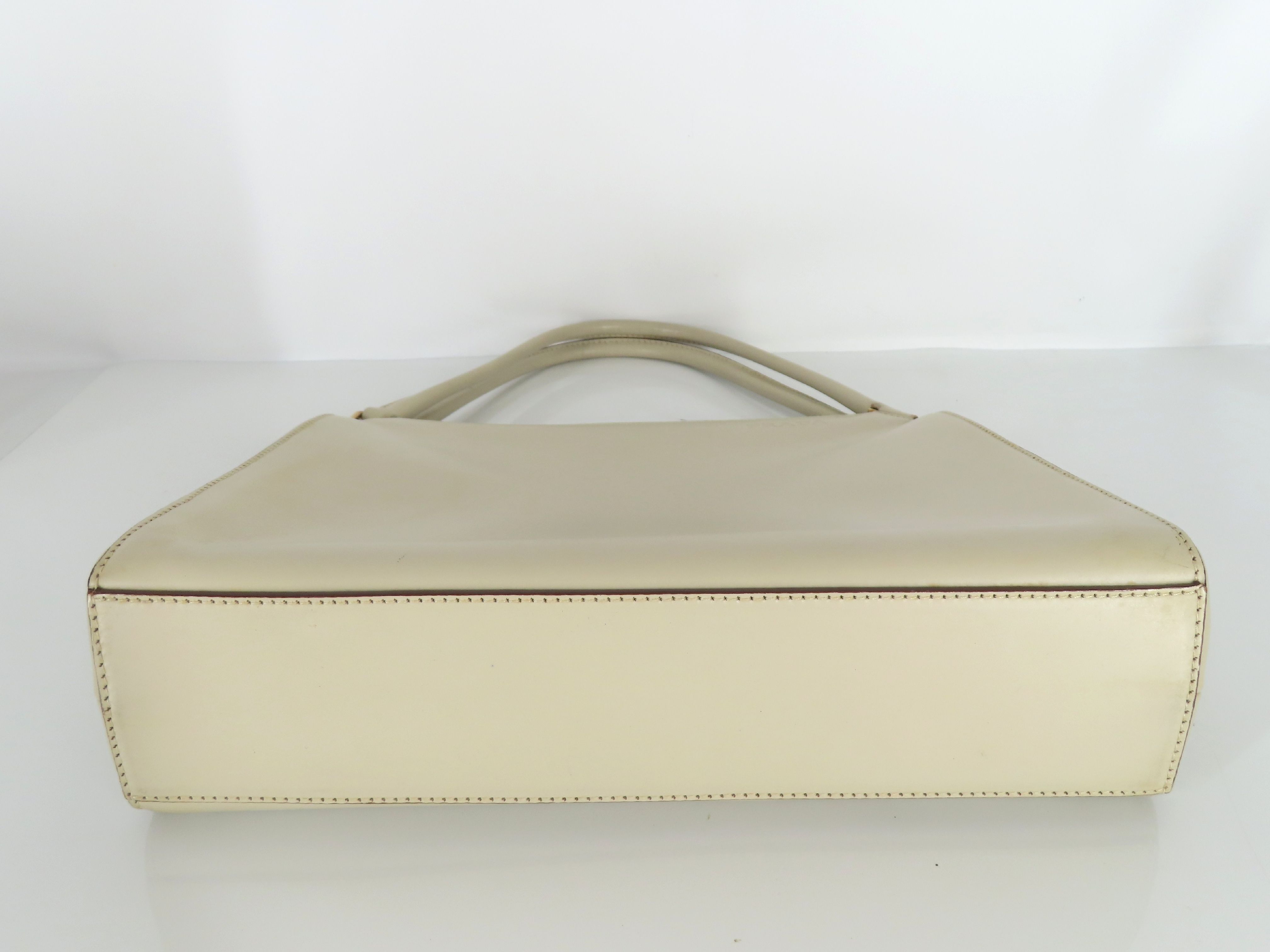 handbag, leather, beige handbag — view 7