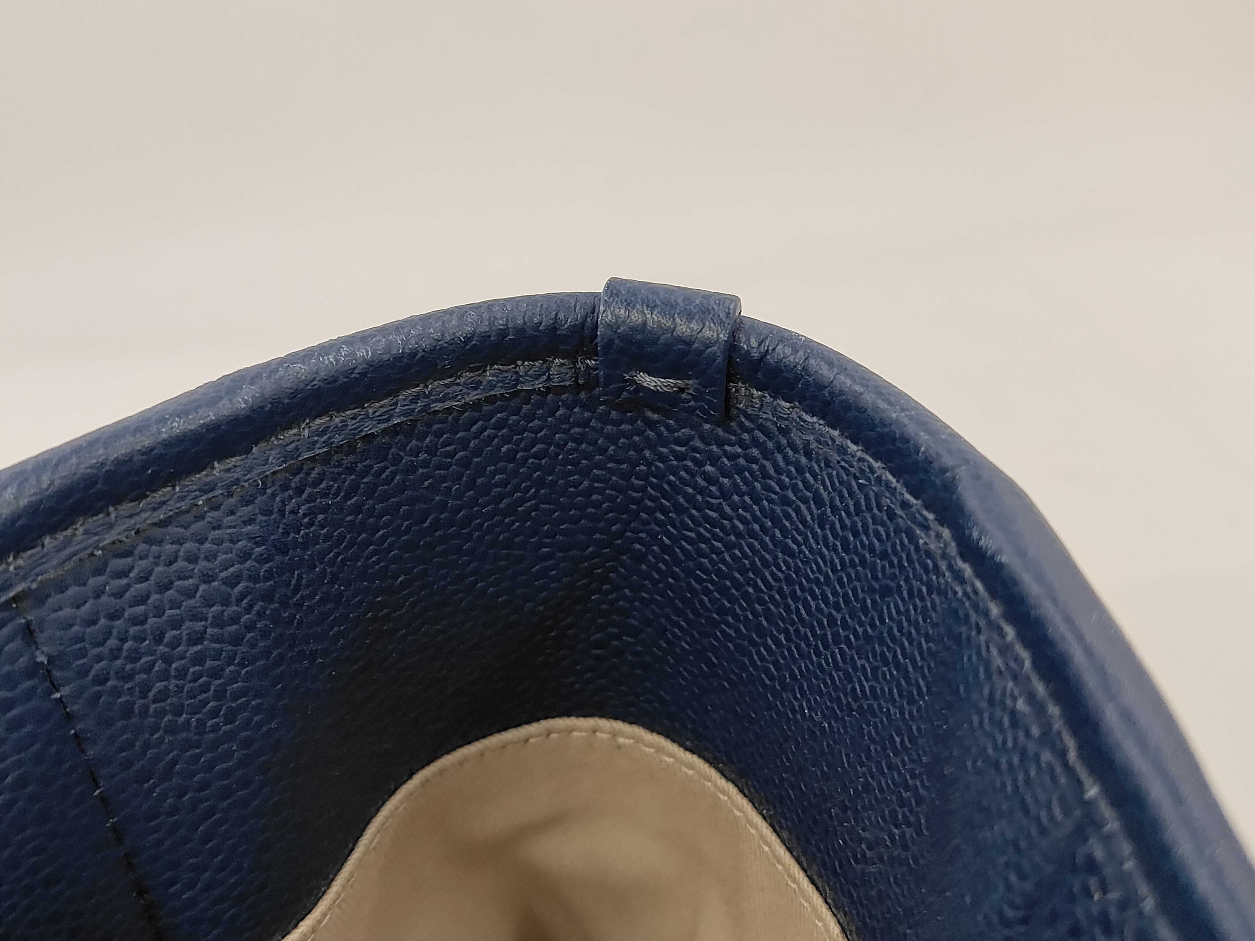 Deauville Navy Calf Leather Tote Bag — view 9