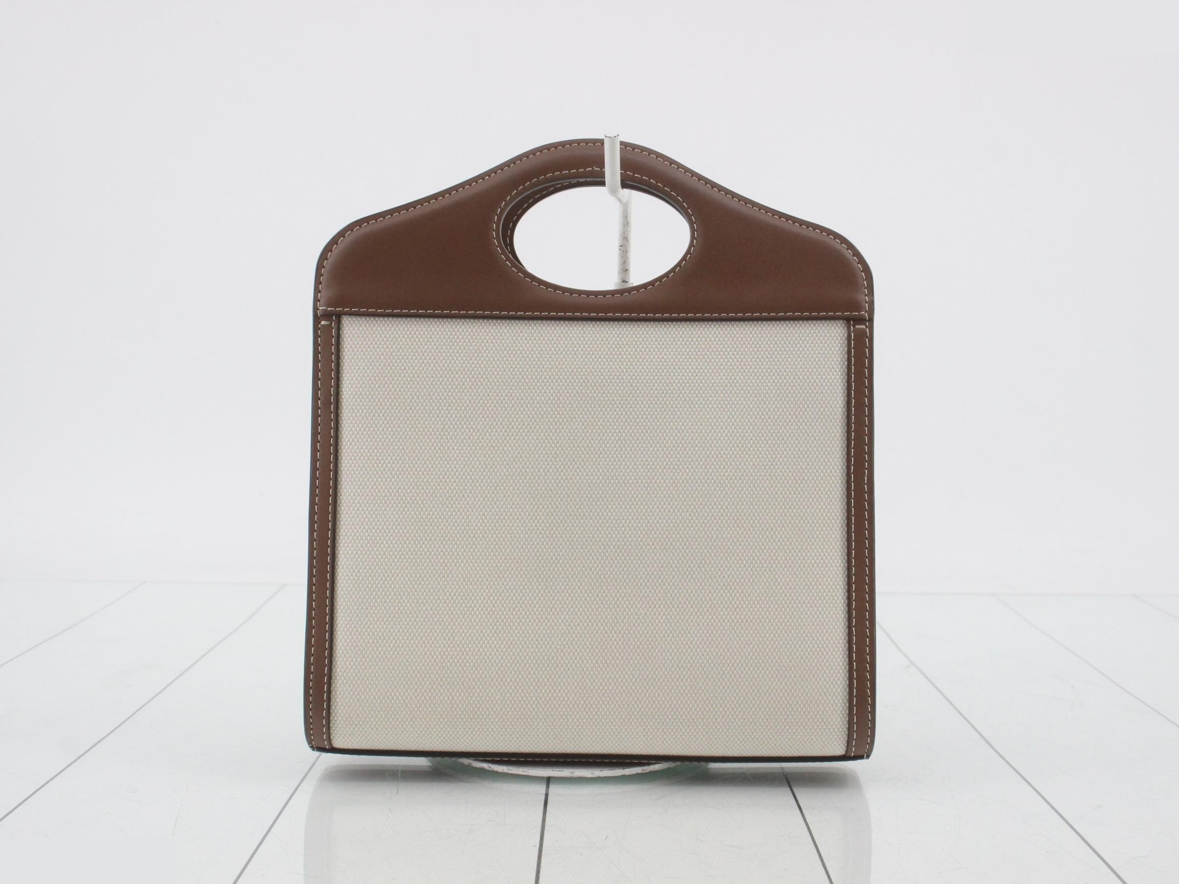 Mini Freya 2-Way Handbag - Canvas x Leather - Beige — view 2