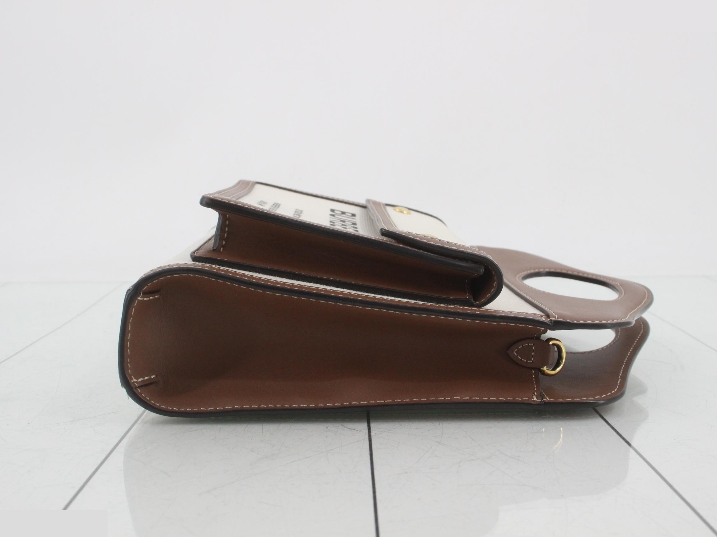 Mini Freya 2-Way Handbag - Canvas x Leather - Beige — view 3