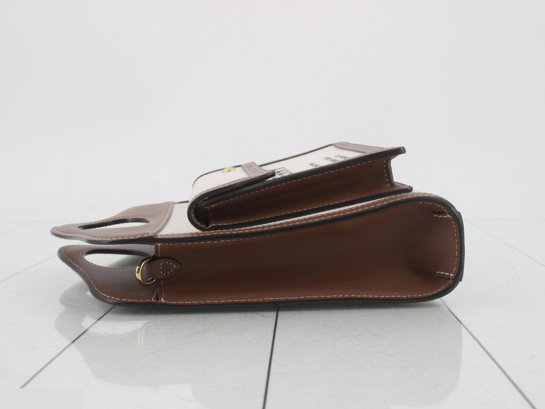 Mini Freya 2-Way Handbag - Canvas x Leather - Beige — view 4