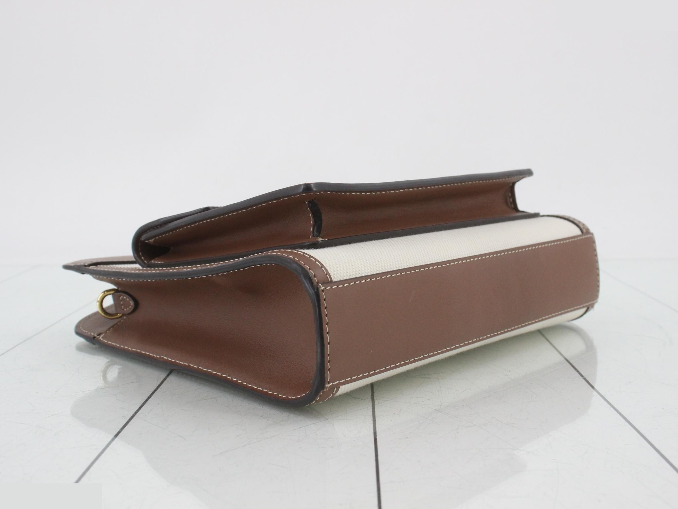 Mini Freya 2-Way Handbag - Canvas x Leather - Beige — view 5
