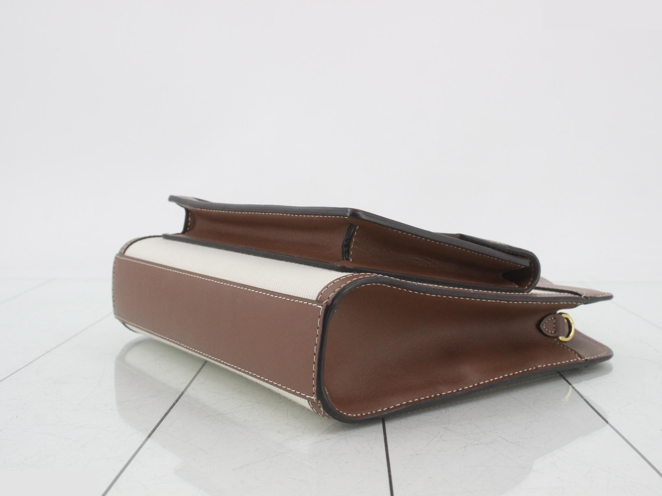 Mini Freya 2-Way Handbag - Canvas x Leather - Beige — view 6
