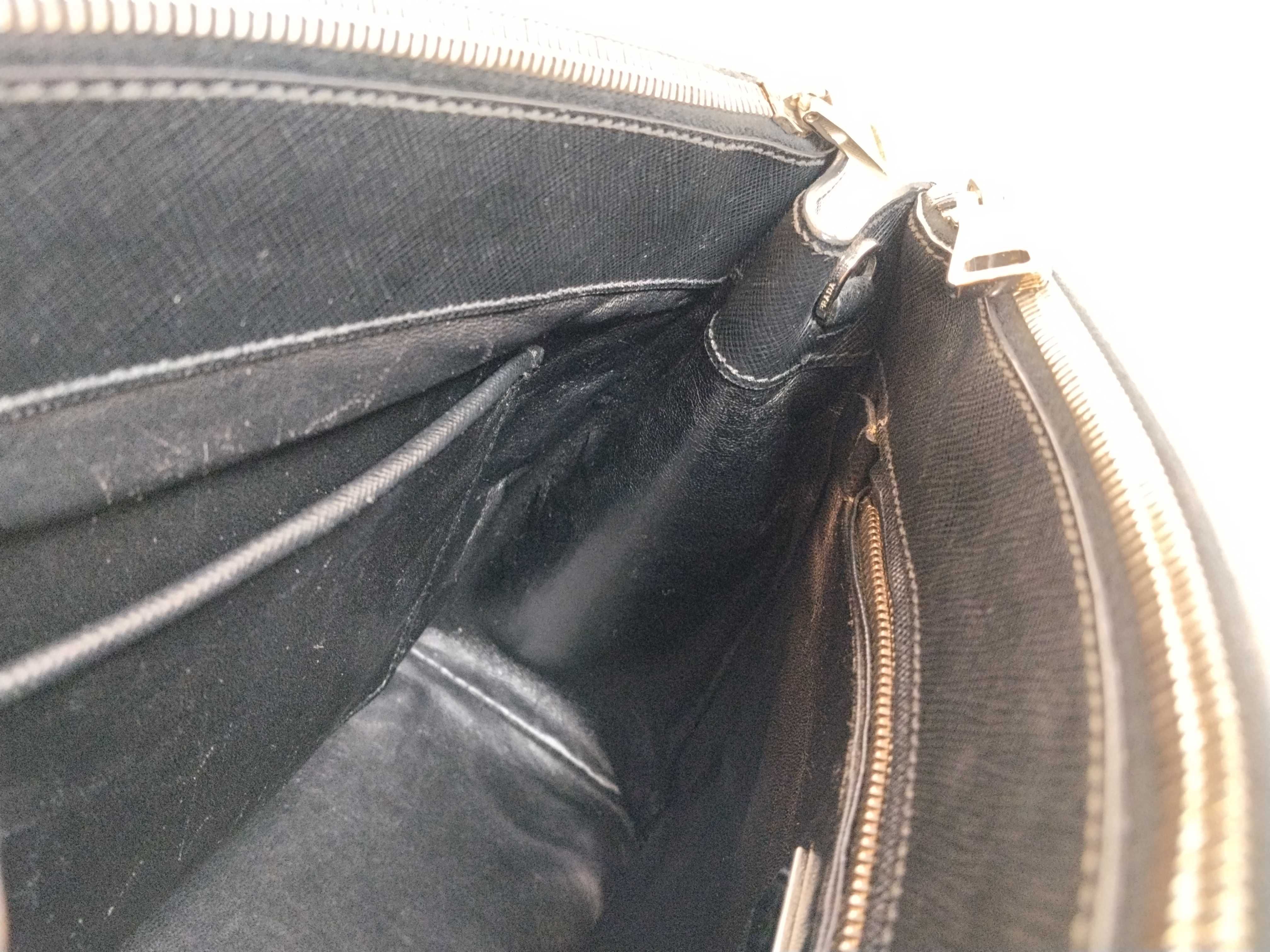 Saffiano Leather Black 2-Way Handbag — view 11