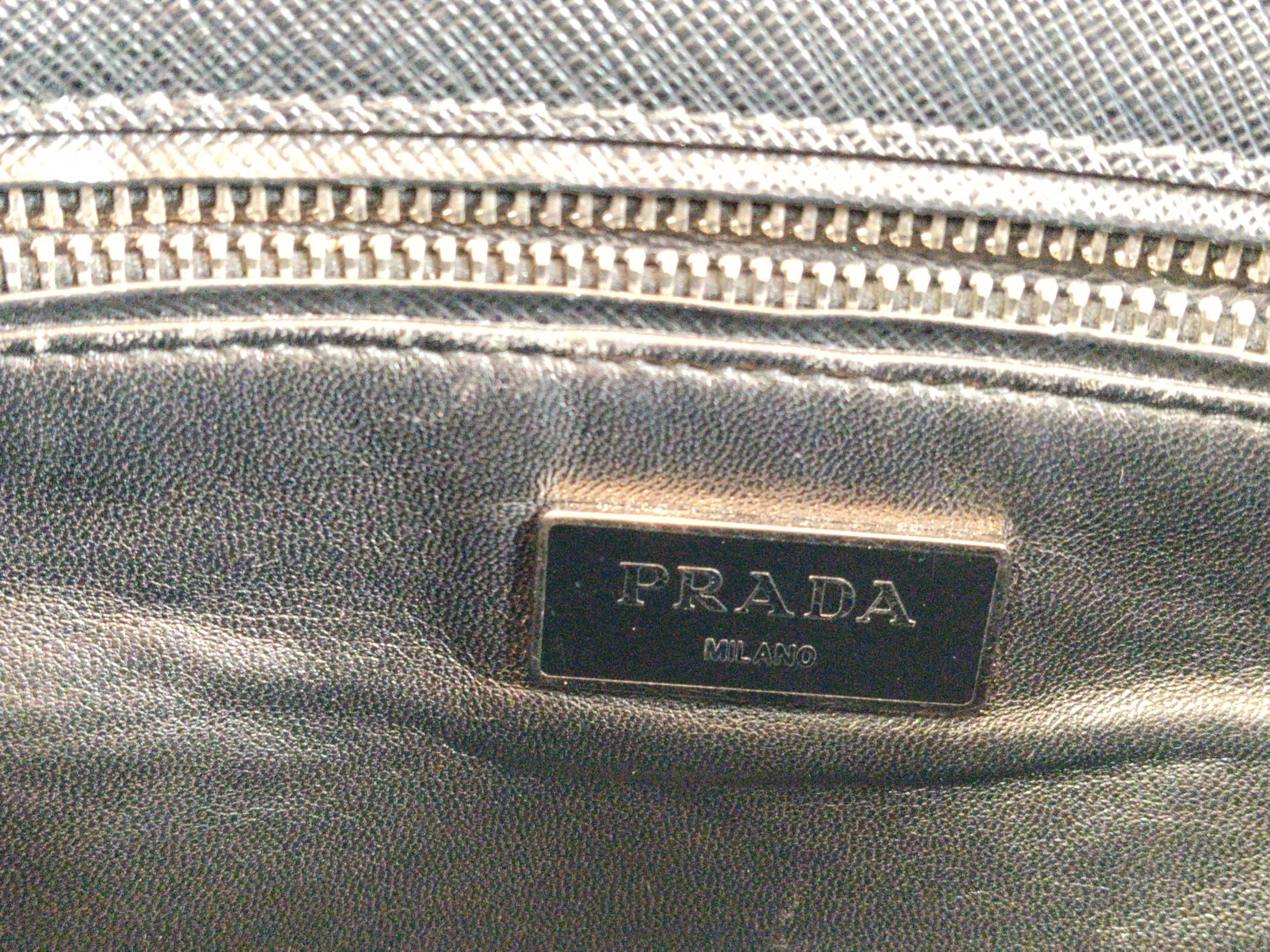 Saffiano Leather Black 2-Way Handbag — view 15