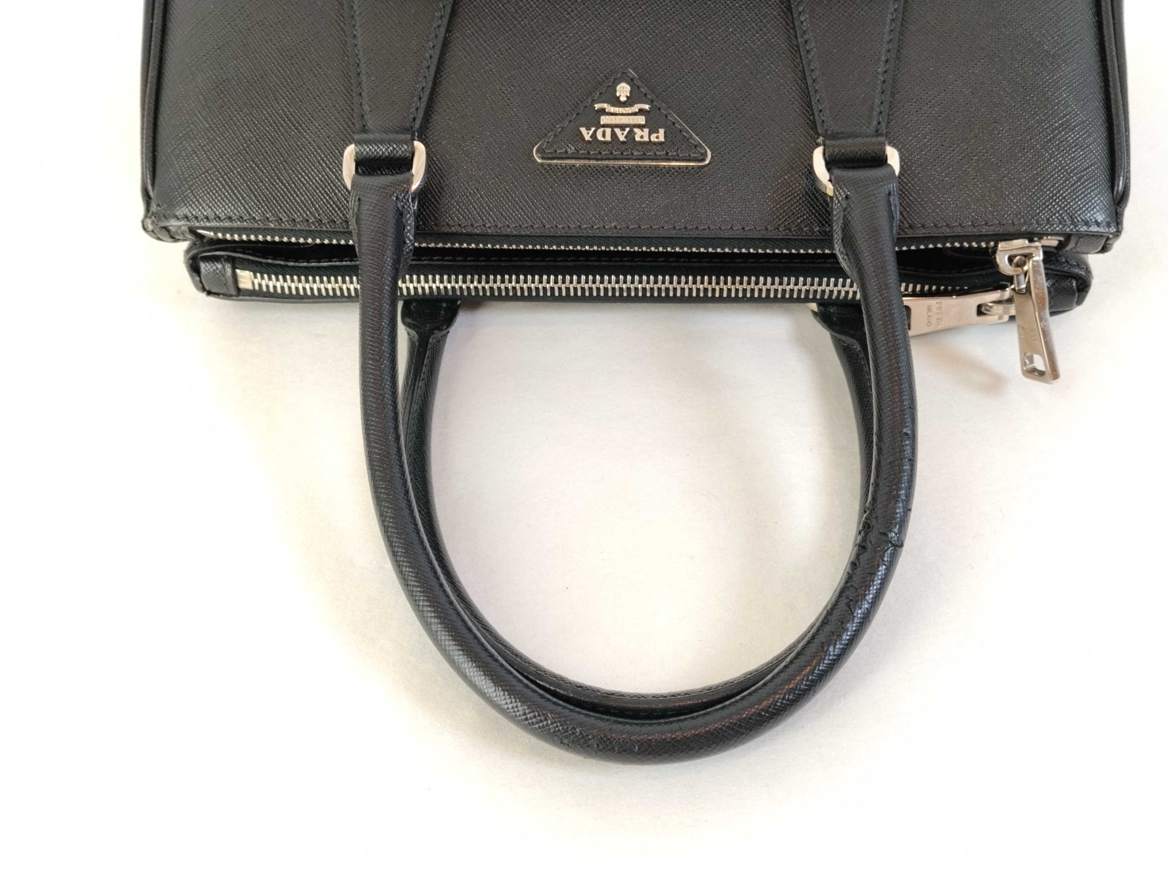 Saffiano Leather Black 2-Way Handbag — view 3