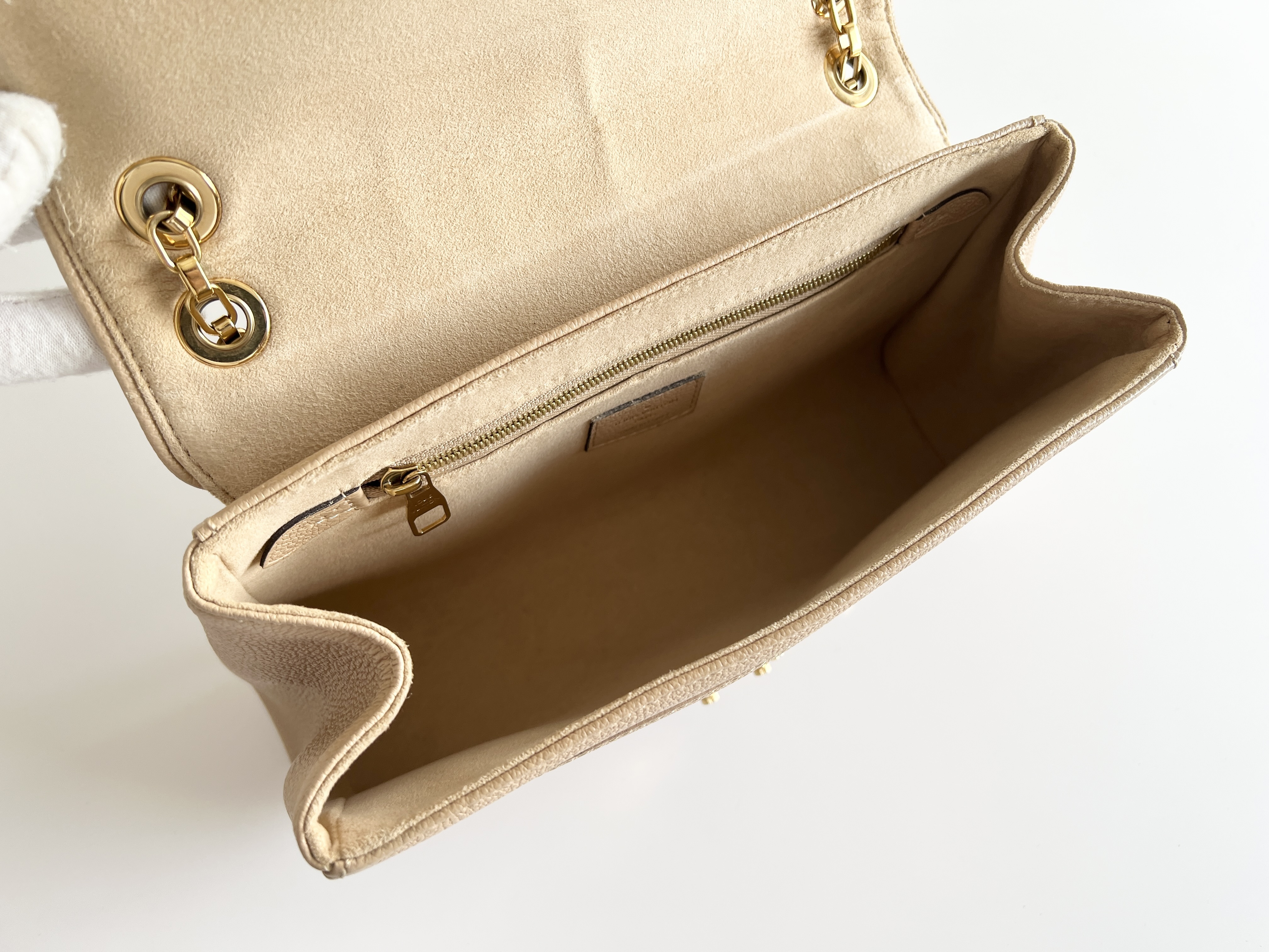 Monogram Empreinte Saint Germain PM Embossed Clochette Leather Chain Shoulder Bag — view 4