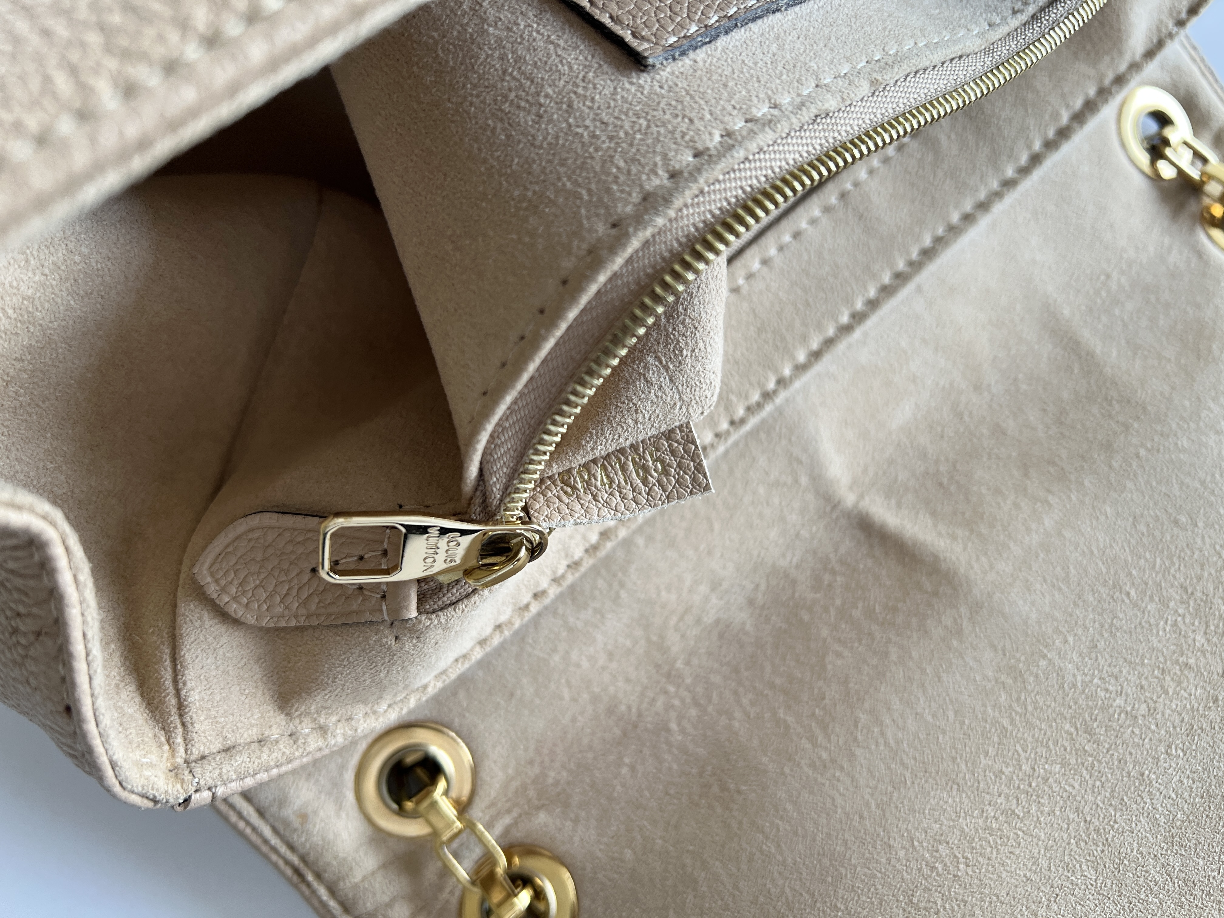 Monogram Empreinte Saint Germain PM Embossed Clochette Leather Chain Shoulder Bag — view 9