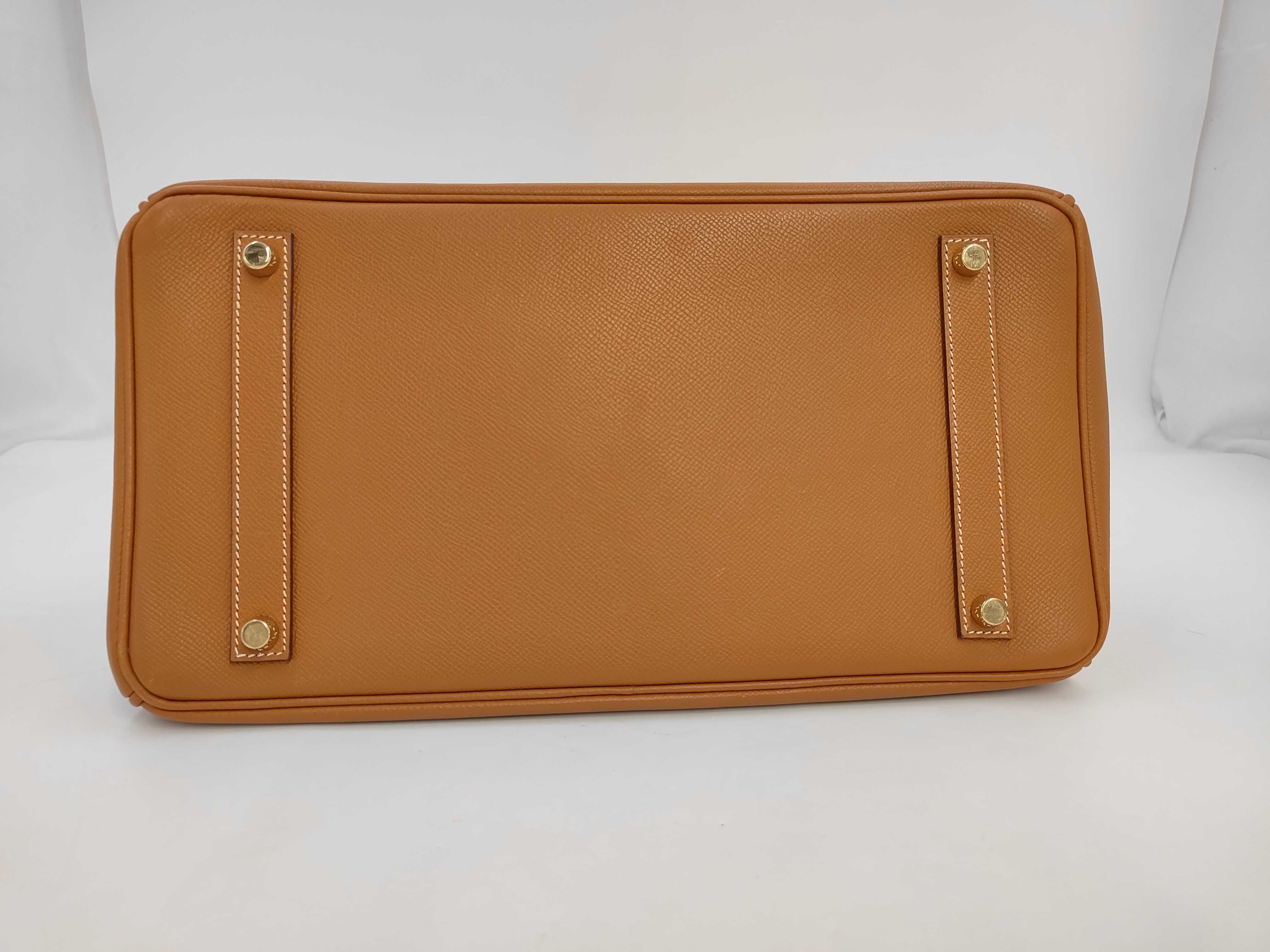 Birkin 35 Epsom Gold J Stamp GP Hardware Handbag — view 6