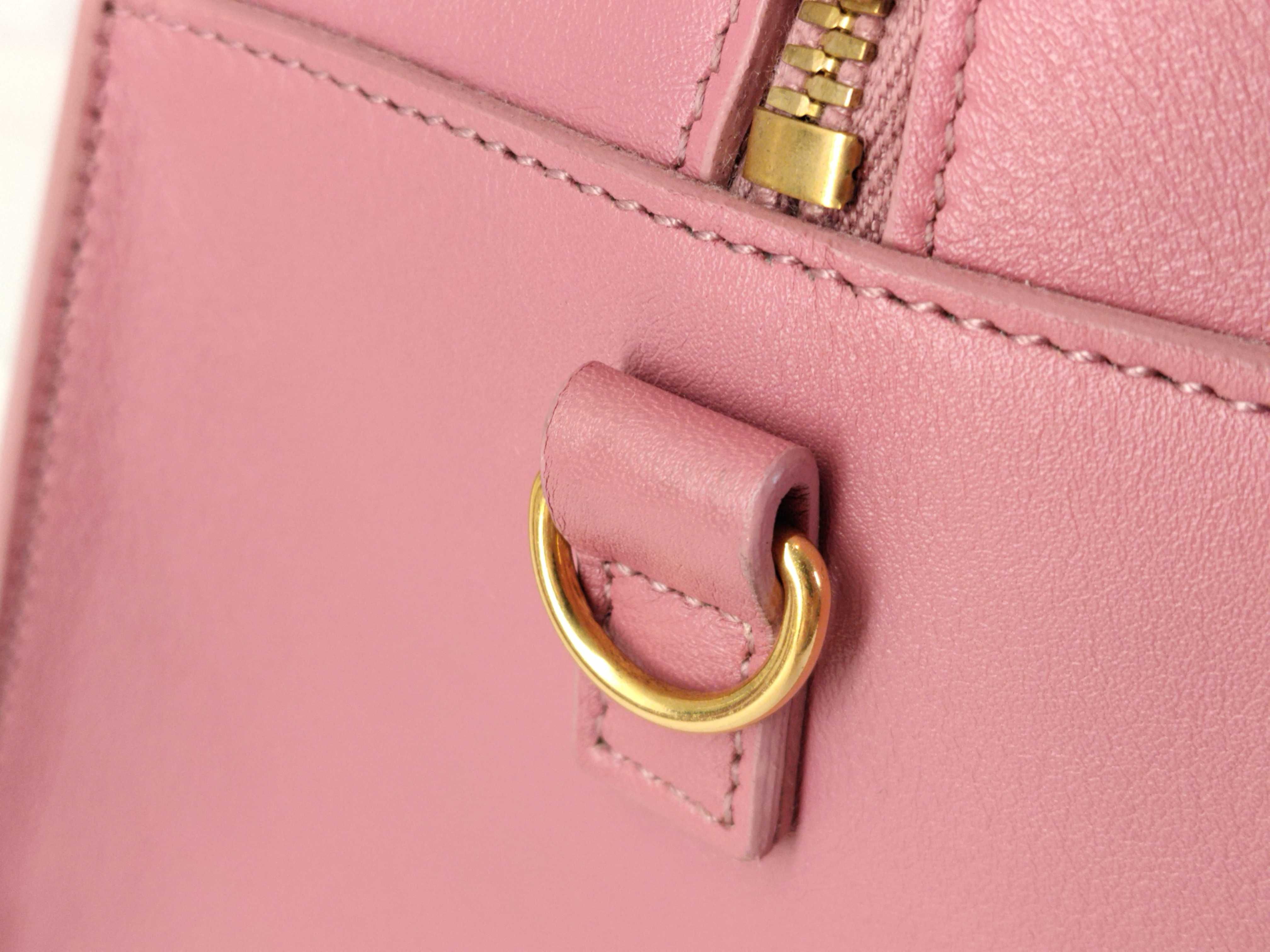PH- Monogram Cabas Tote Bag Pink Leather 36cm Handbag — view 14
