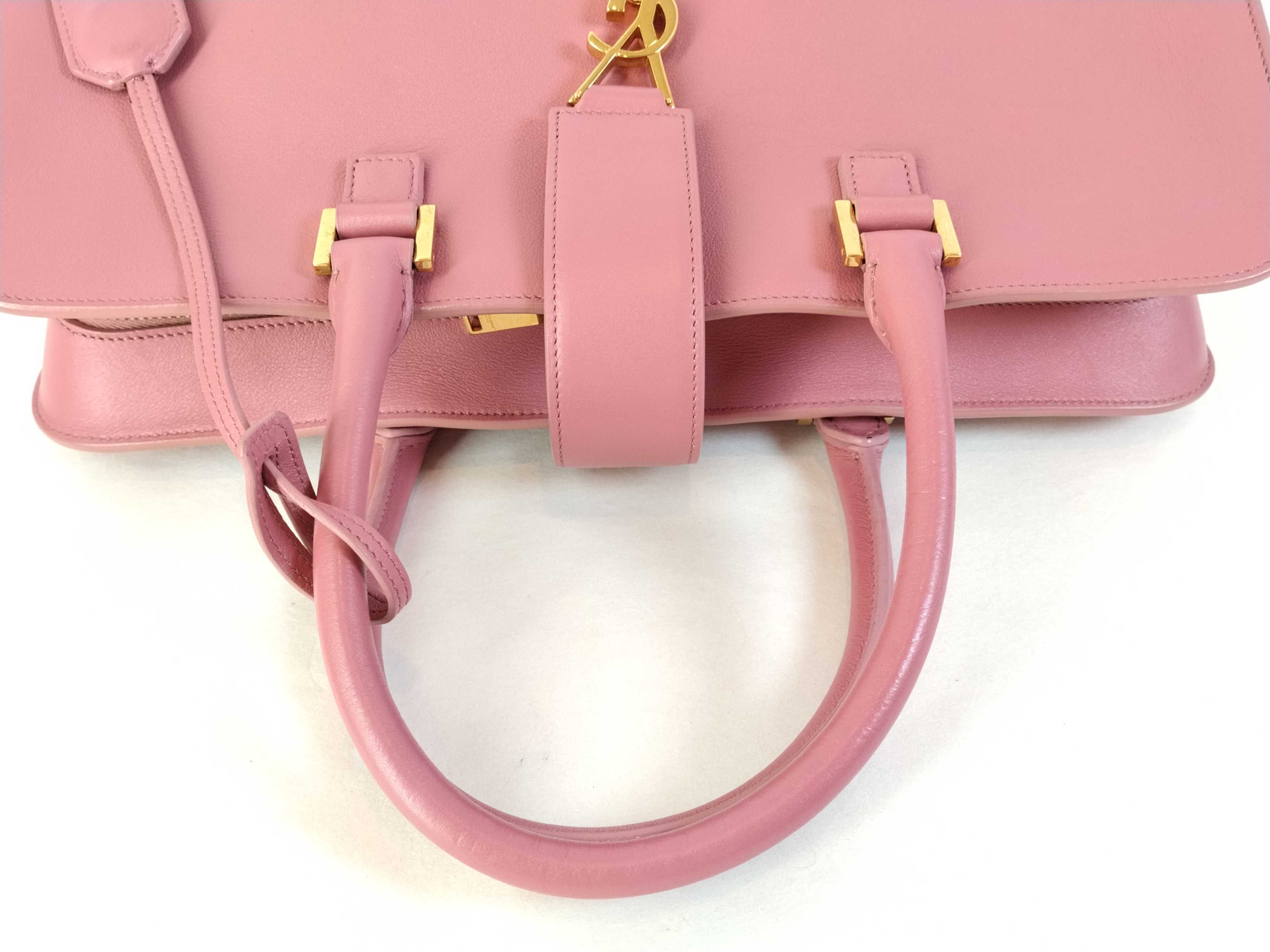 PH- Monogram Cabas Tote Bag Pink Leather 36cm Handbag — view 3
