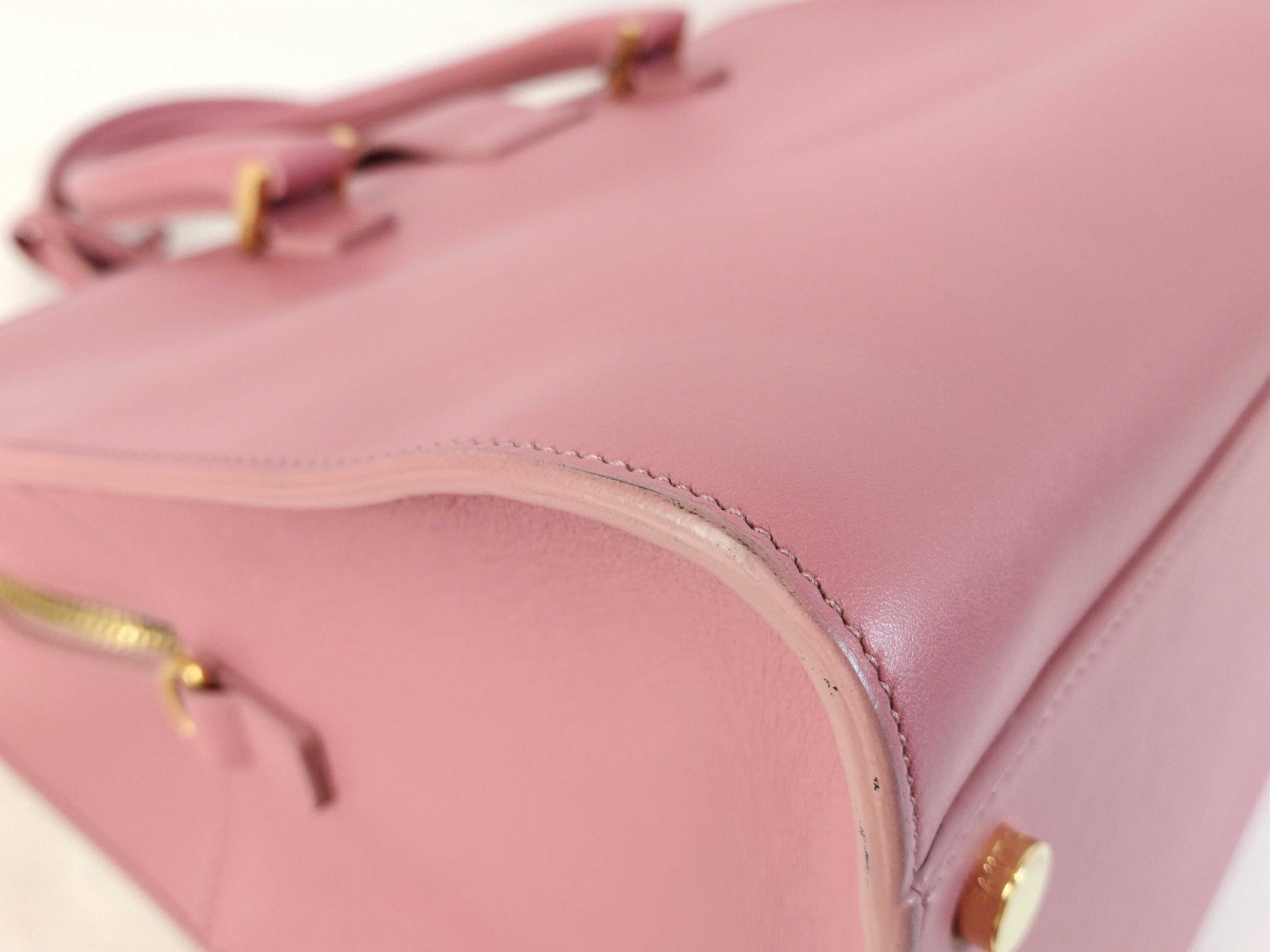 PH- Monogram Cabas Tote Bag Pink Leather 36cm Handbag — view 7