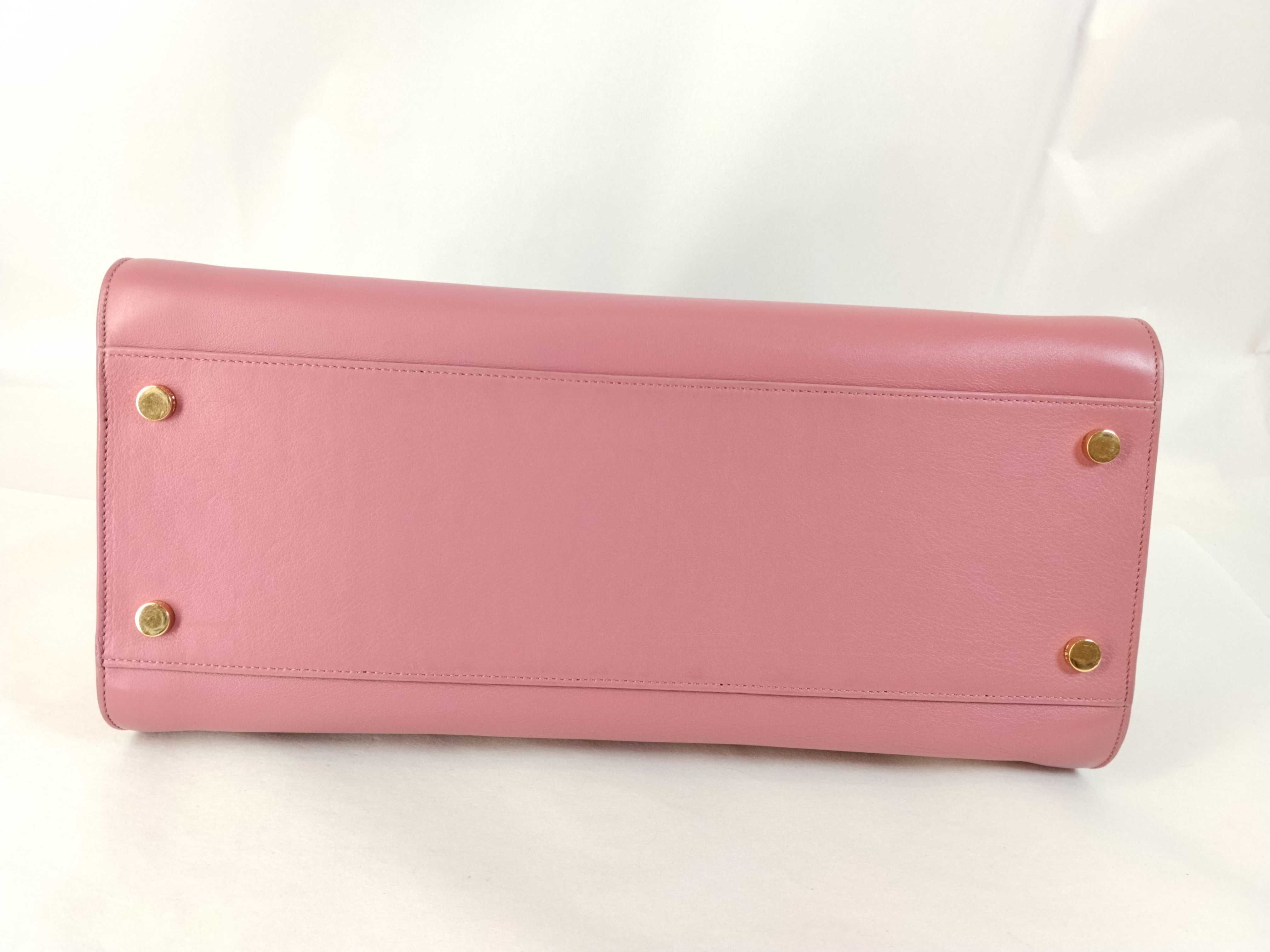 PH- Monogram Cabas Tote Bag Pink Leather 36cm Handbag — view 8