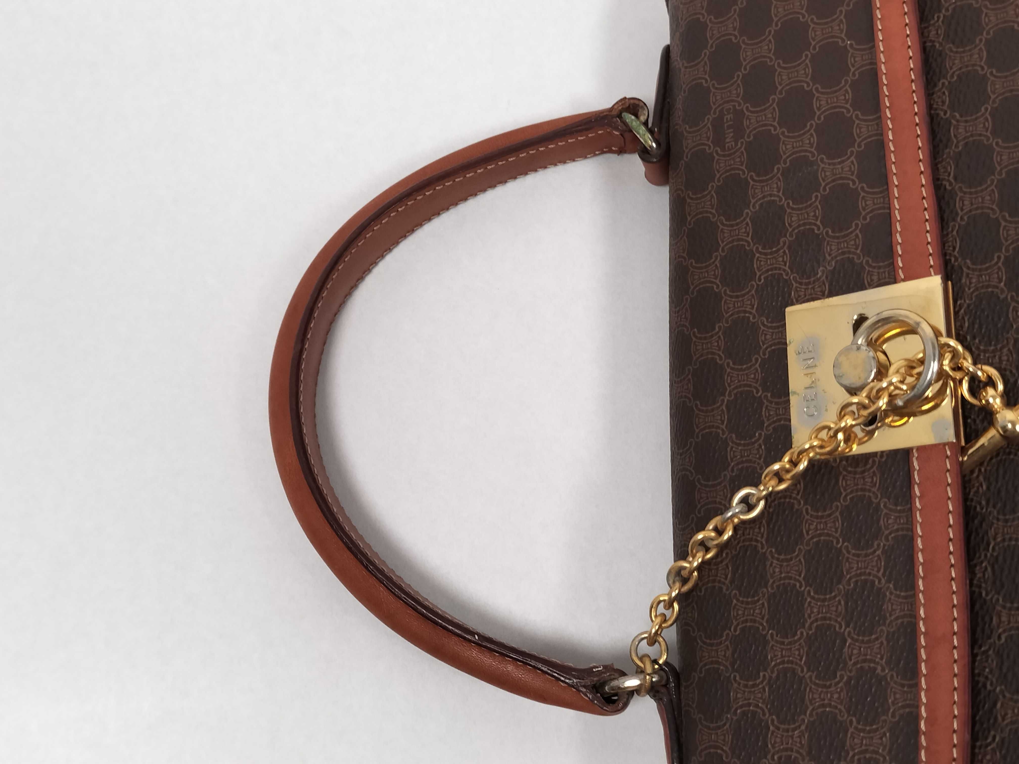Macadam Top Handle Chain Handbag Brown Handbag — view 3