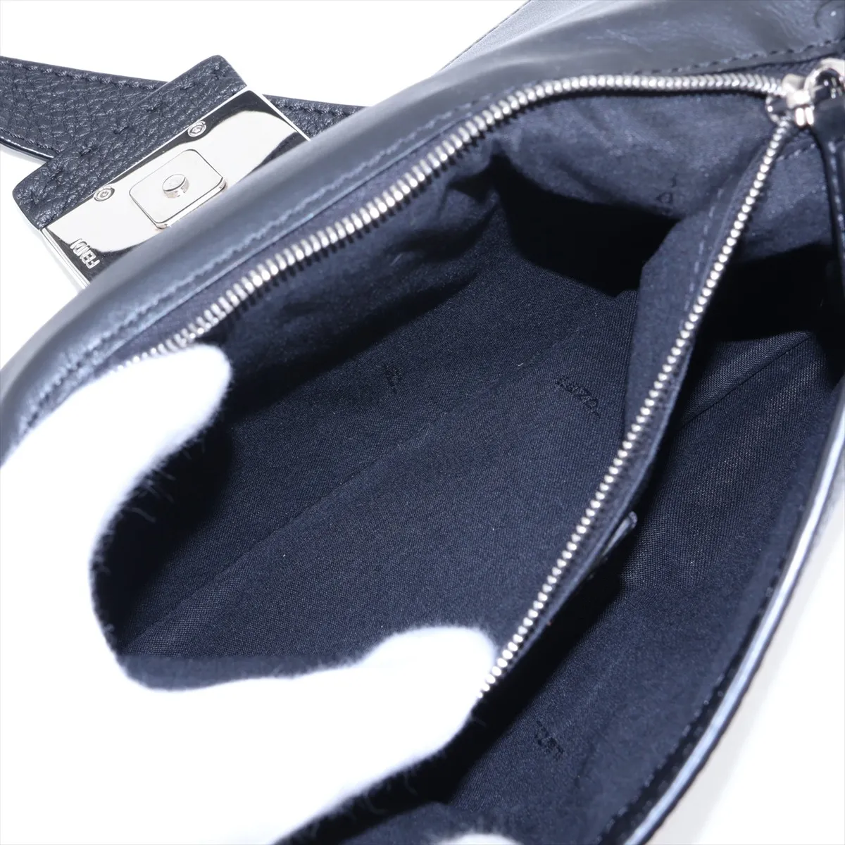Selleria Bucket 7VA524 Leather Shoulder Bag, Black — view 7