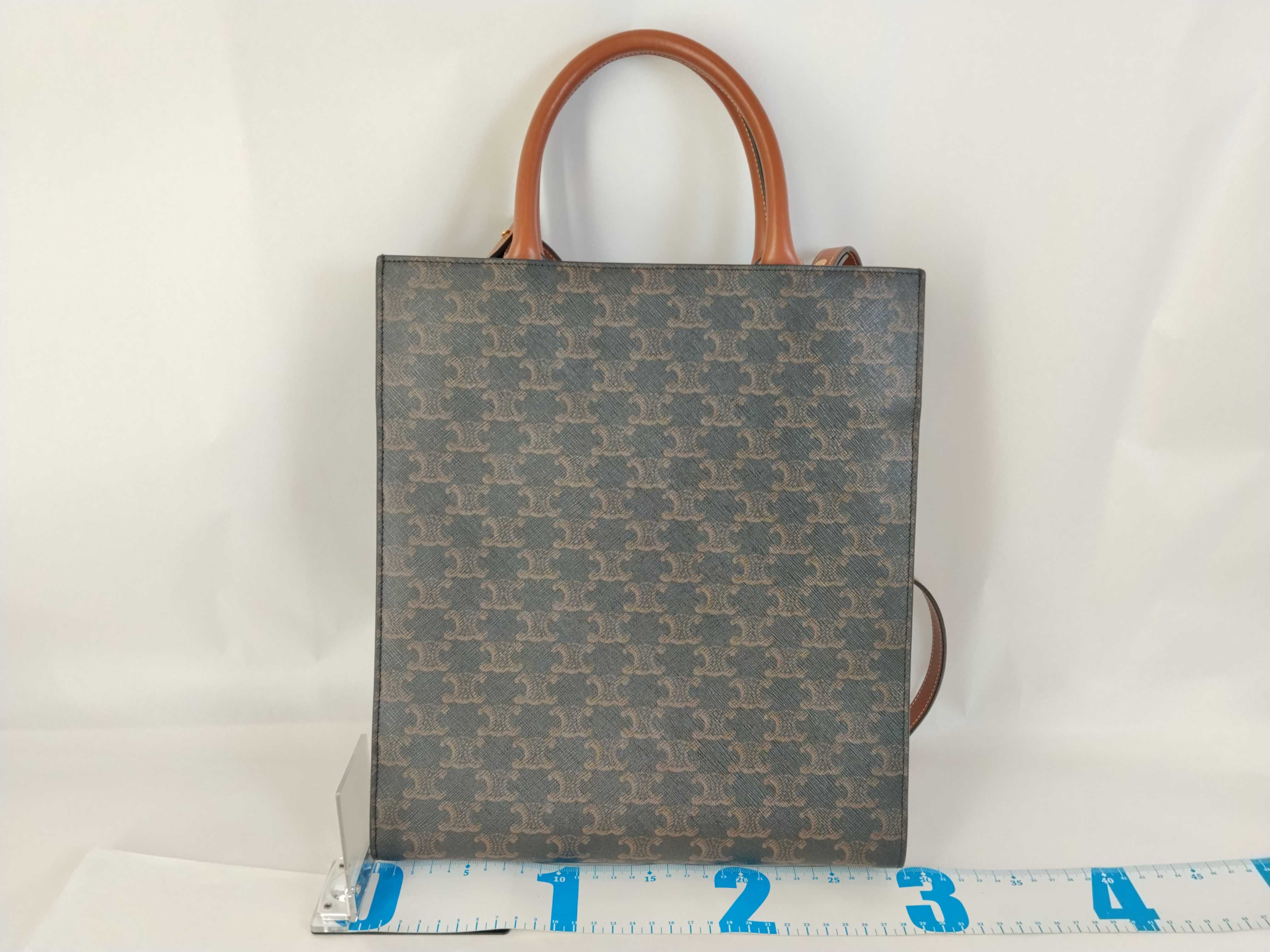 Vertical Cabas 2-Way Tote Bag with Stitching Handle (Handbag) — view 2