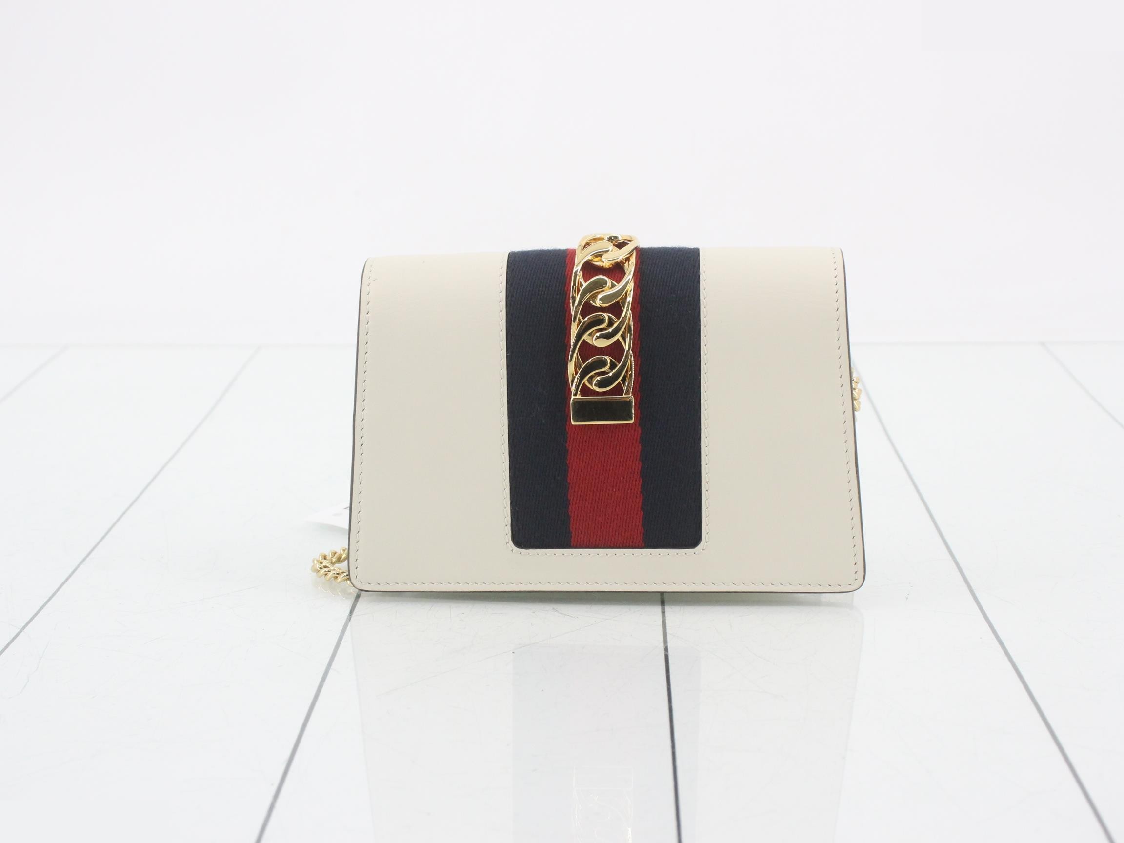 Sylvie Leather Chain Shoulder Bag — view 2