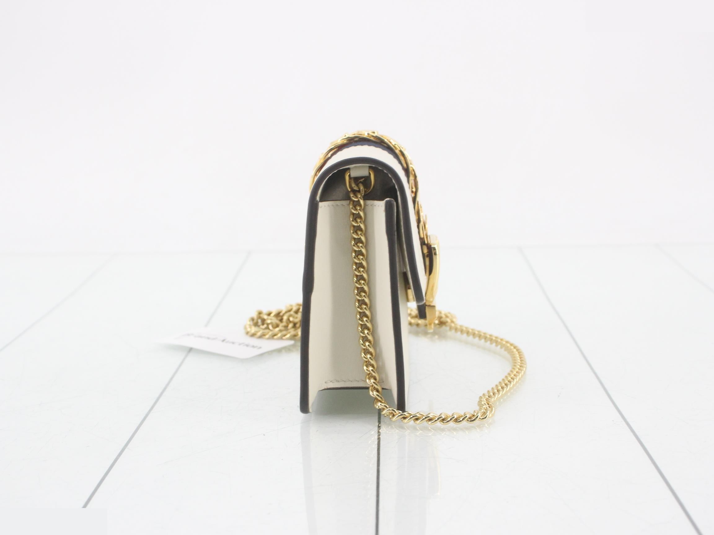 Sylvie Leather Chain Shoulder Bag — view 4