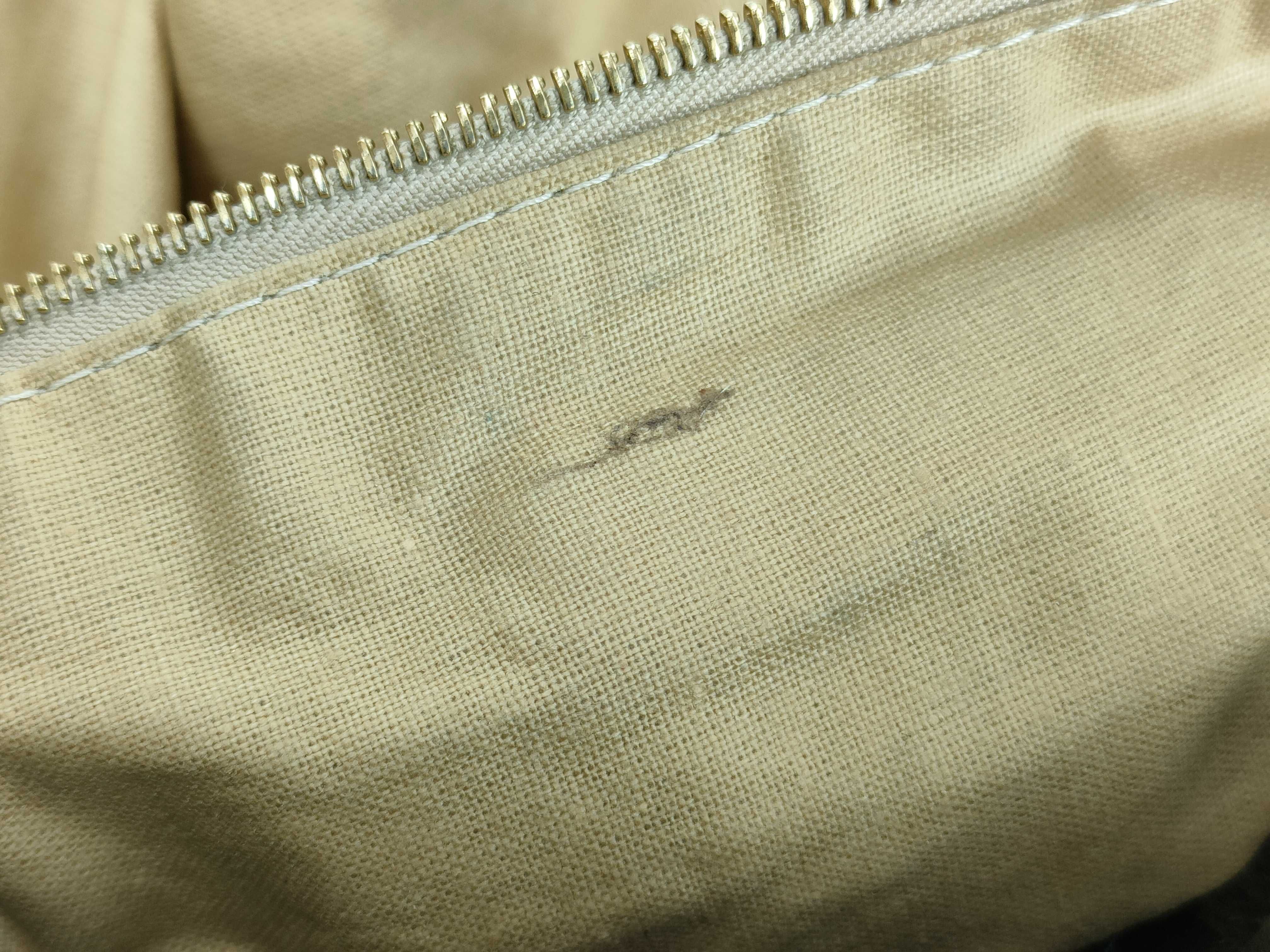 Suede Leather Net Shoulder Bag (Brown) — view 15