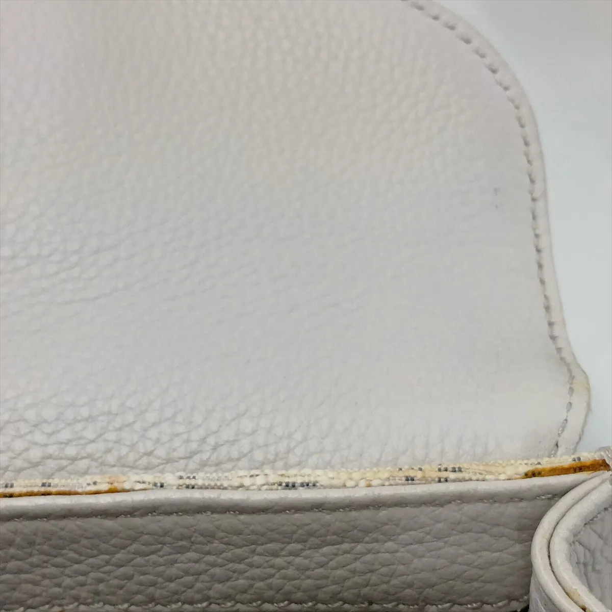 Saddle Canvas x Leather Body Bag, White — view 9