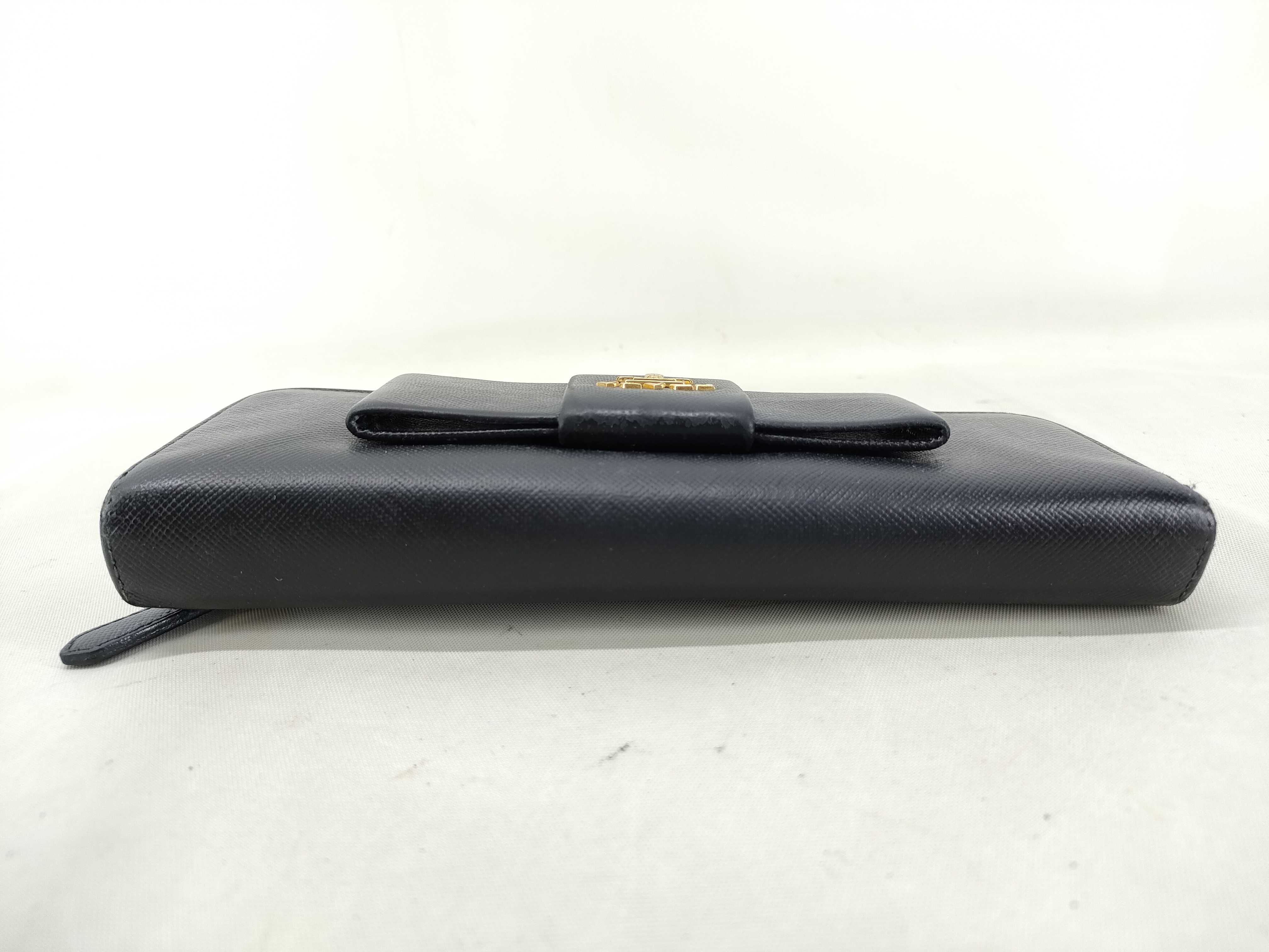 Long Wallet Ribbon Black Wallet — view 6