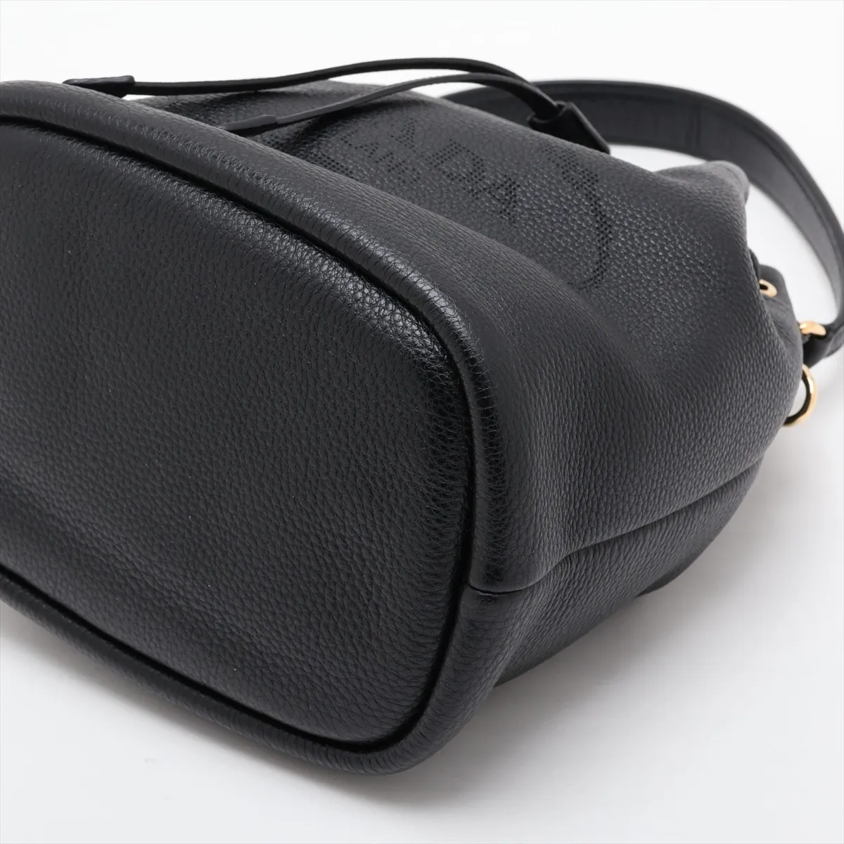 Vitello Daino Leather 2-Way Shoulder Bag, Black, 1BE018, Unsigned Guarantee Card — view 3