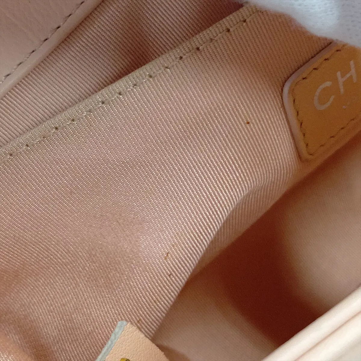Boy Chanel 25 Lambskin Chain Shoulder Bag, Pink Beige, Gunmetal Hardware, 19258440, Serial Number 19-series, A67086 — view 10
