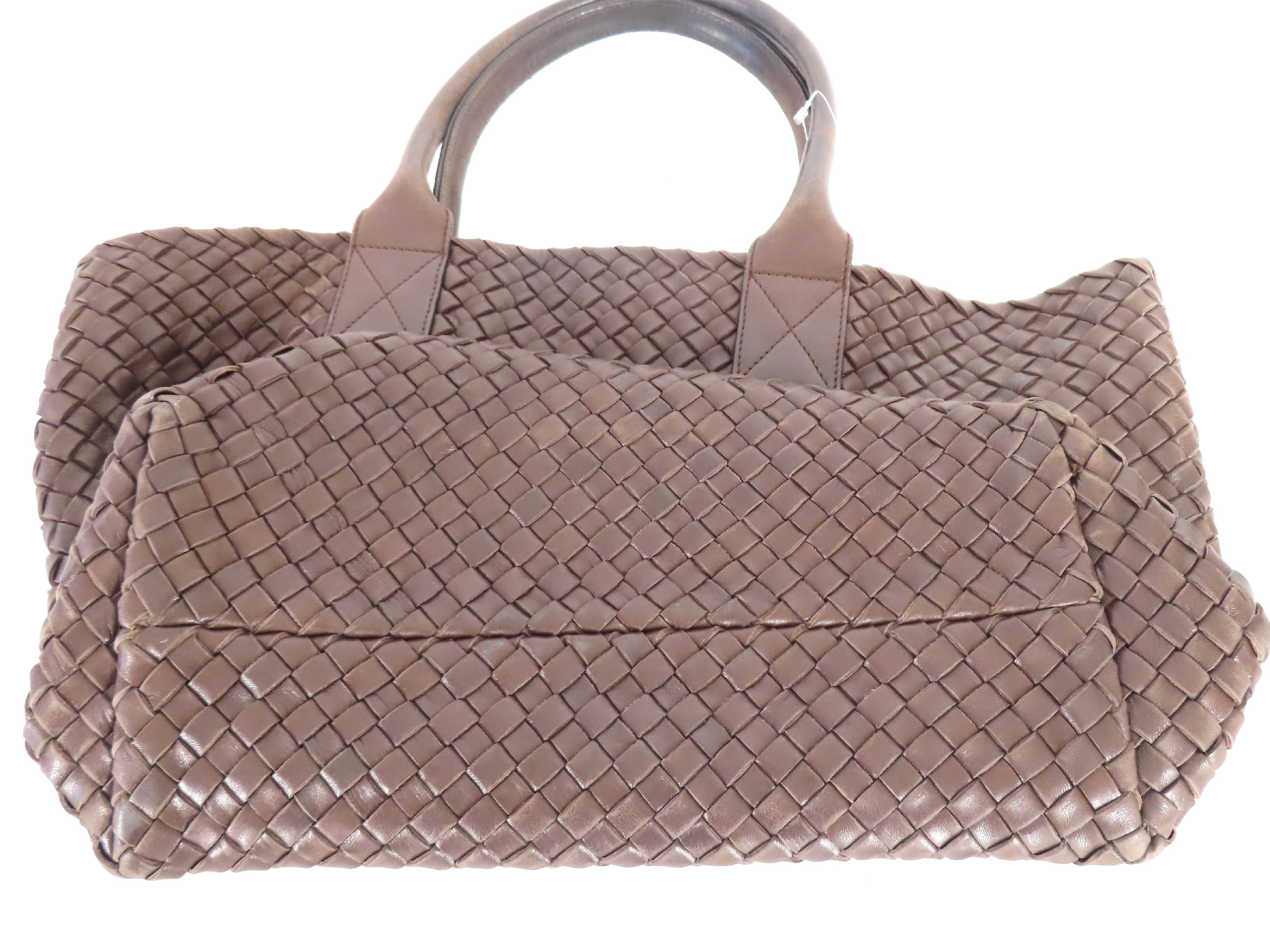 Intrecciato Tote Bag, Brown, Handbag, Pouch, Handbag — view 7