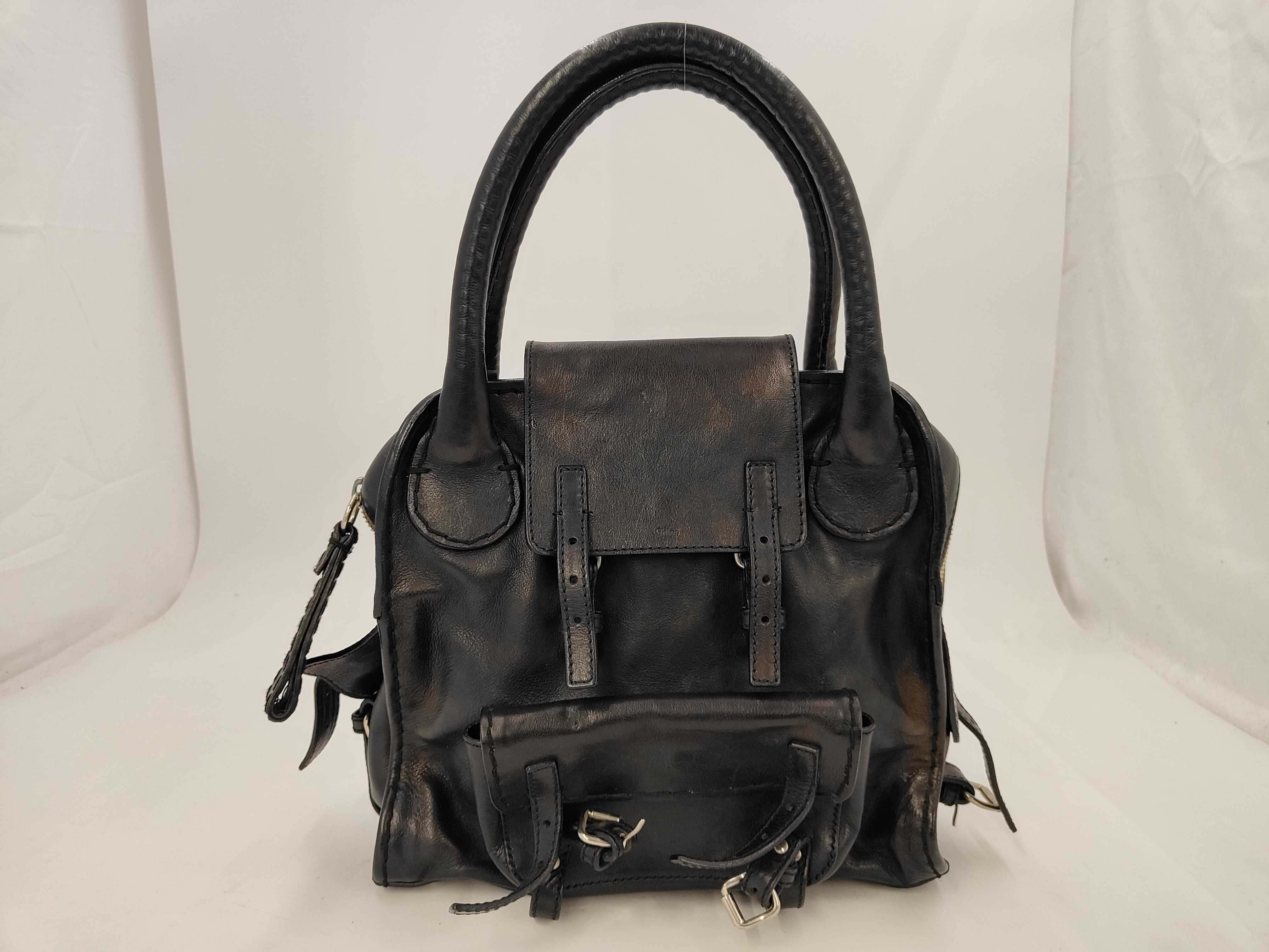 Chloé handbag, black leather handbag