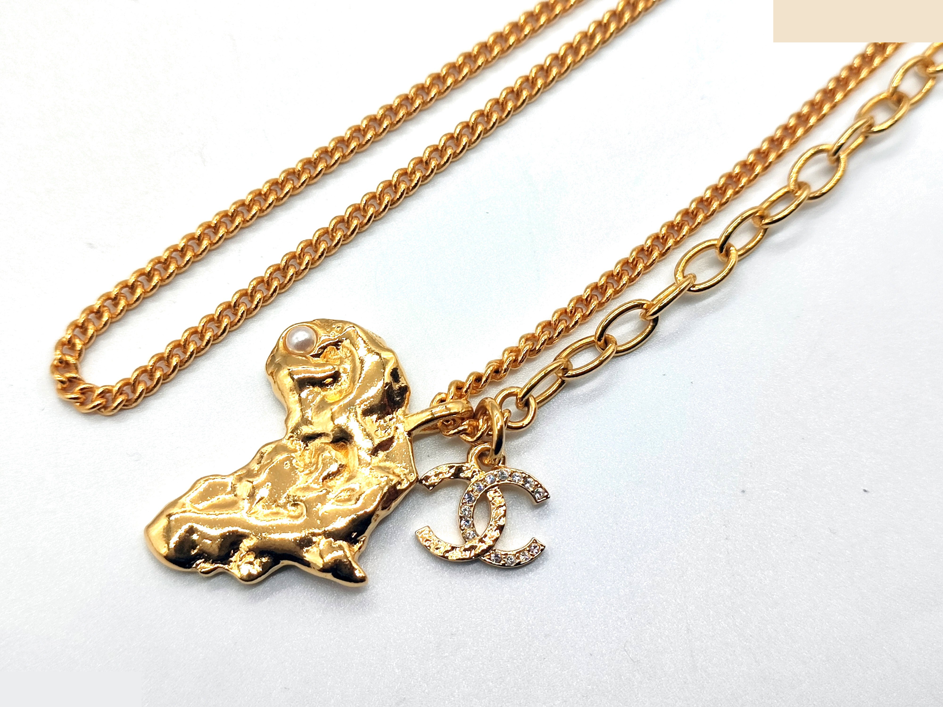 Coco Mark Rhinestone Necklace G23A, Chain approx. 53cm — view 7