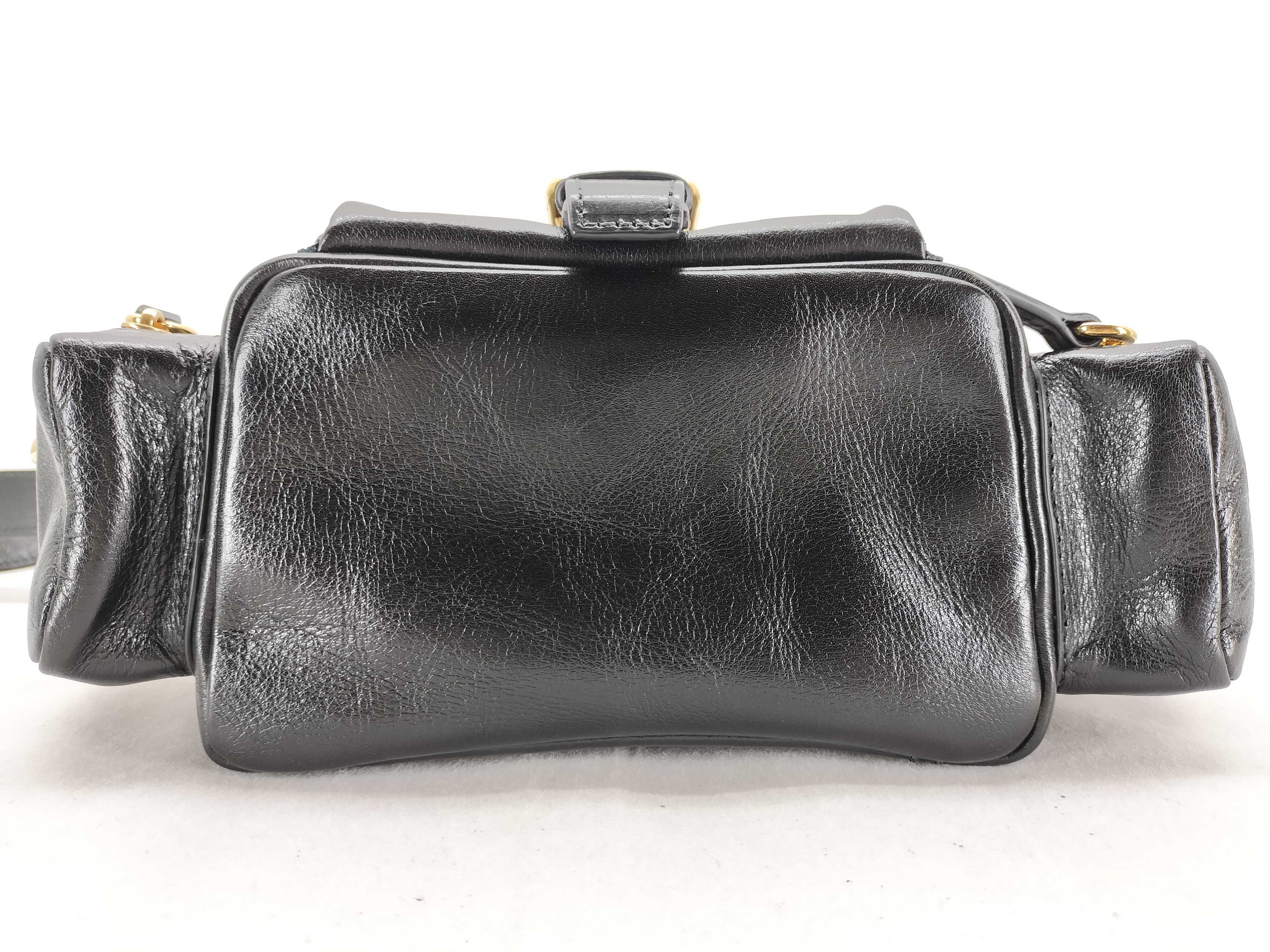 camera bag, leather shoulder bag, black shoulder bag — view 8