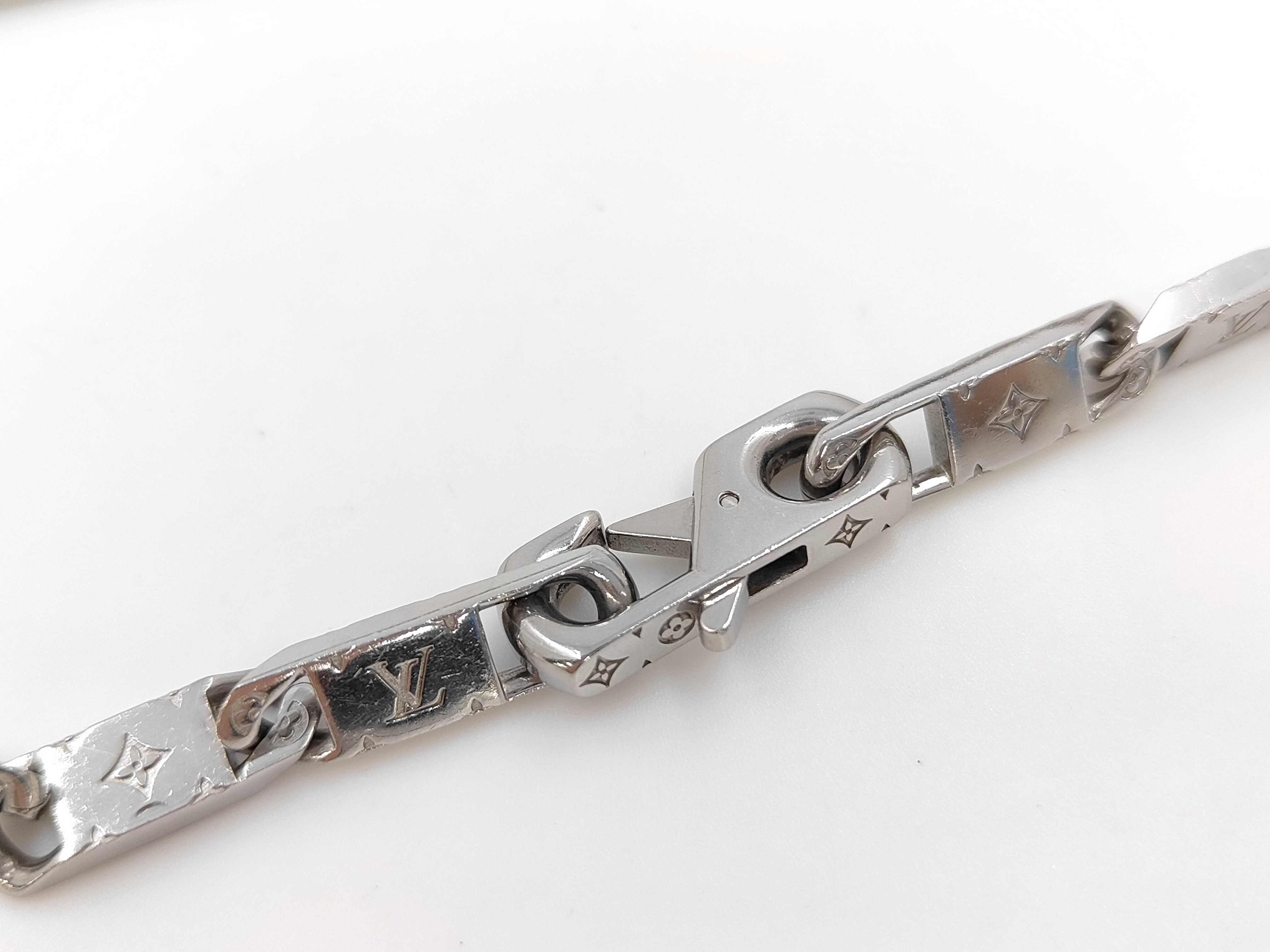 Monogram Tie-Up Silver Necklace — view 3
