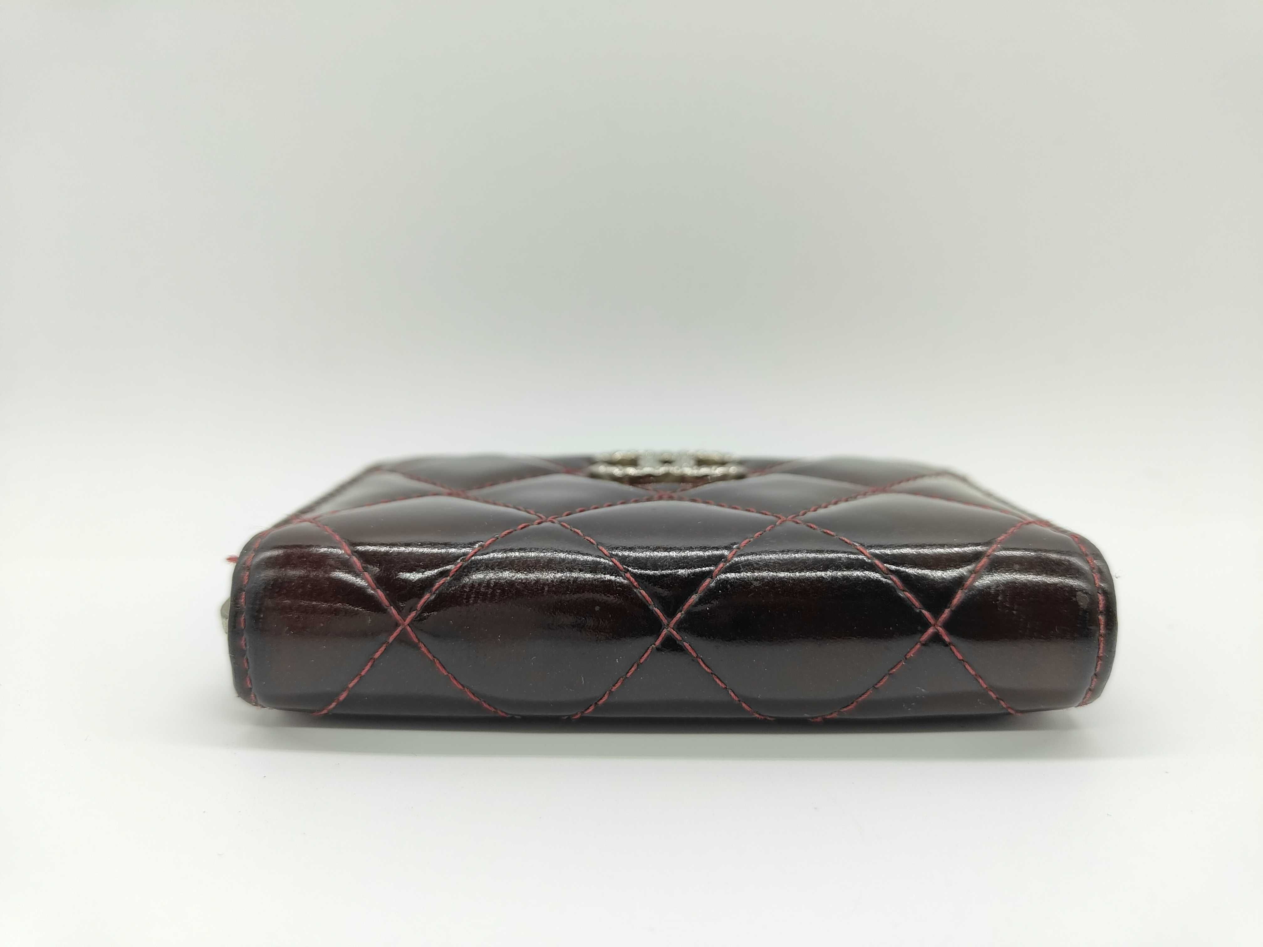 Matelassé Card Case, Series 19, Enamel, Bordeaux, Card Case — view 3