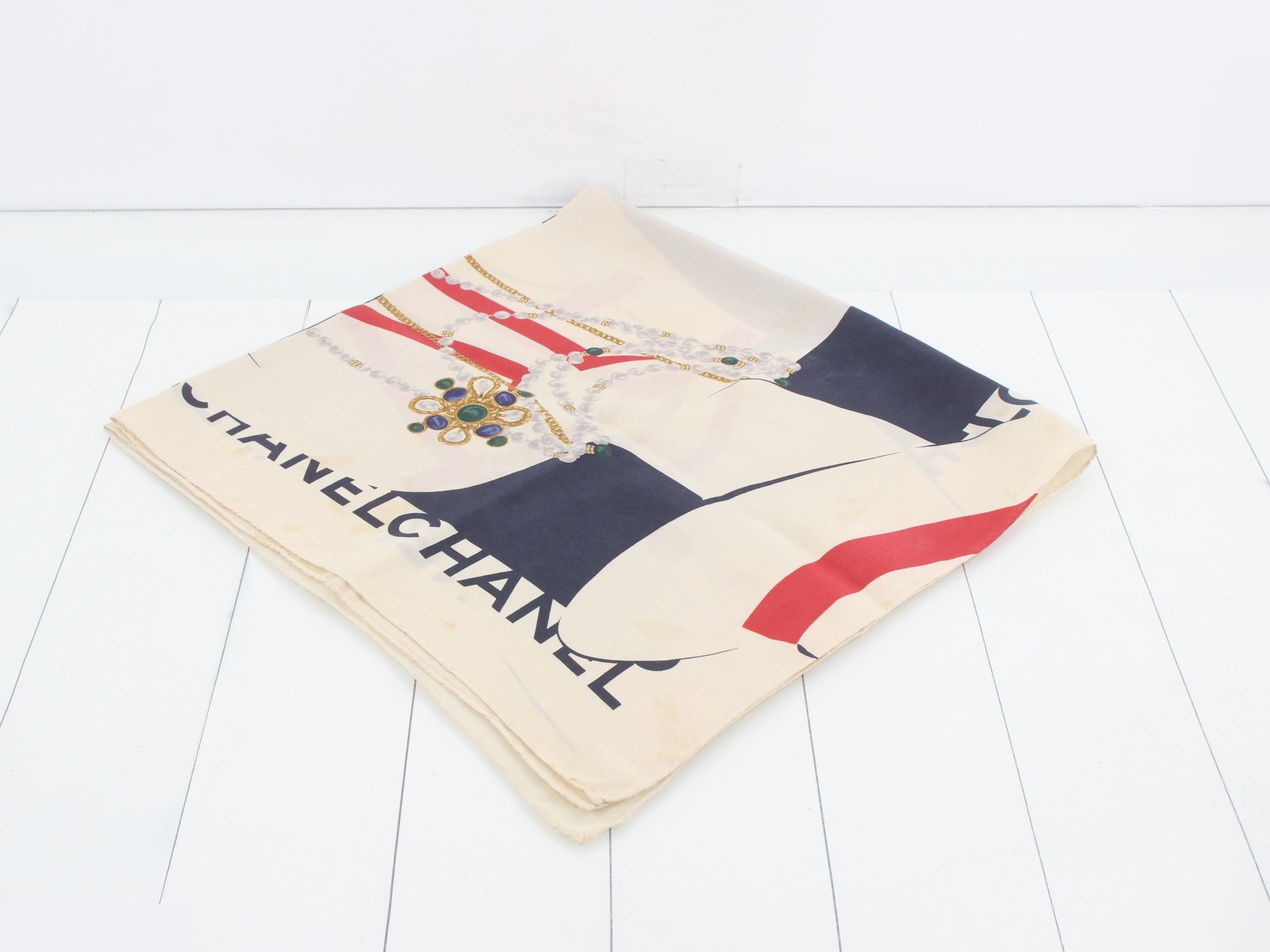 Vintage Mademoiselle Large Silk Scarf — view 2